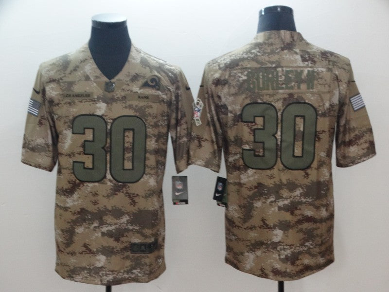 Men's Los Angeles Rams Todd Gurley II #30 Camouflage Game Jerseys