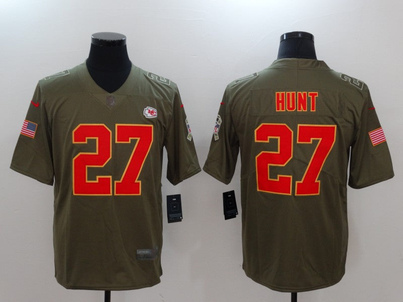 Men's Kansas City Chiefs Hunt Brown Game Jerseys