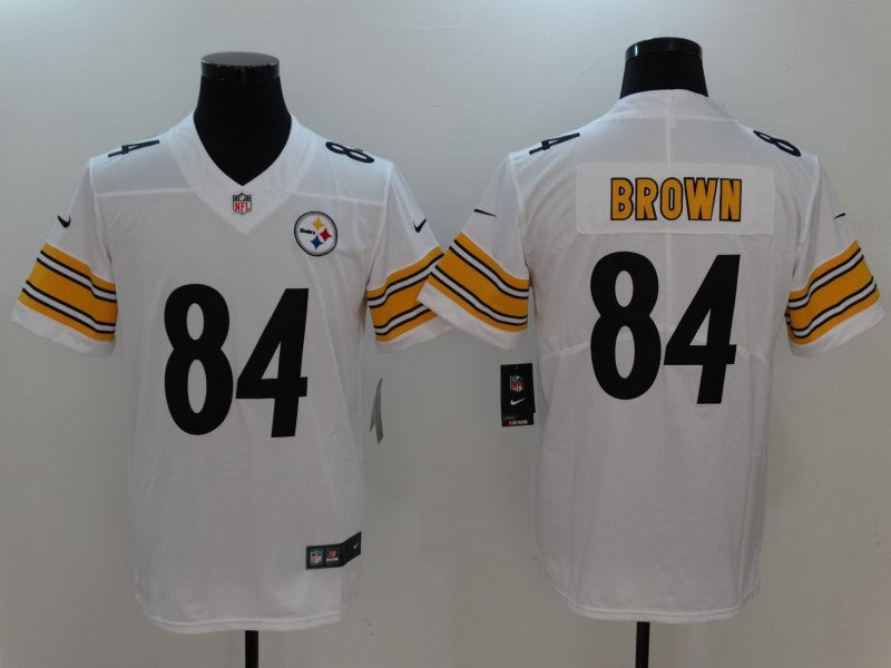 Men's Pittsburgh Steelers Antonio Brown #84 White Game Jerseys