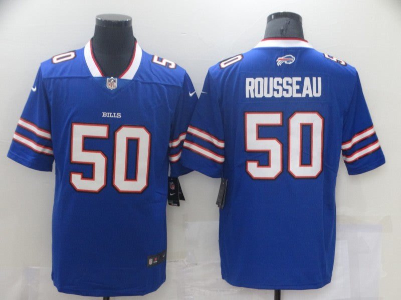 Men's Buffalo Bills Greg Rousseau #50 Blue Game Player Jerseys