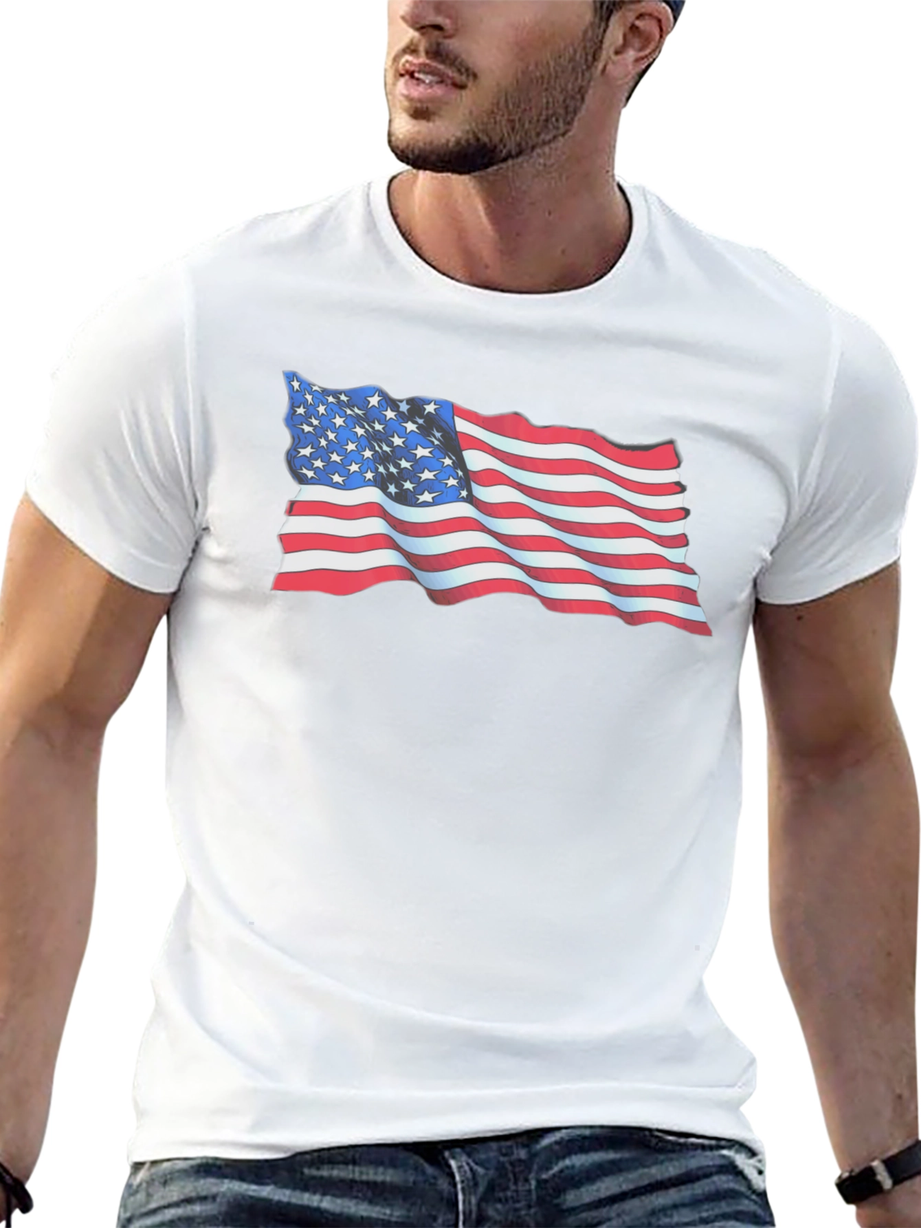 American Flag Graphic T-Shirt
