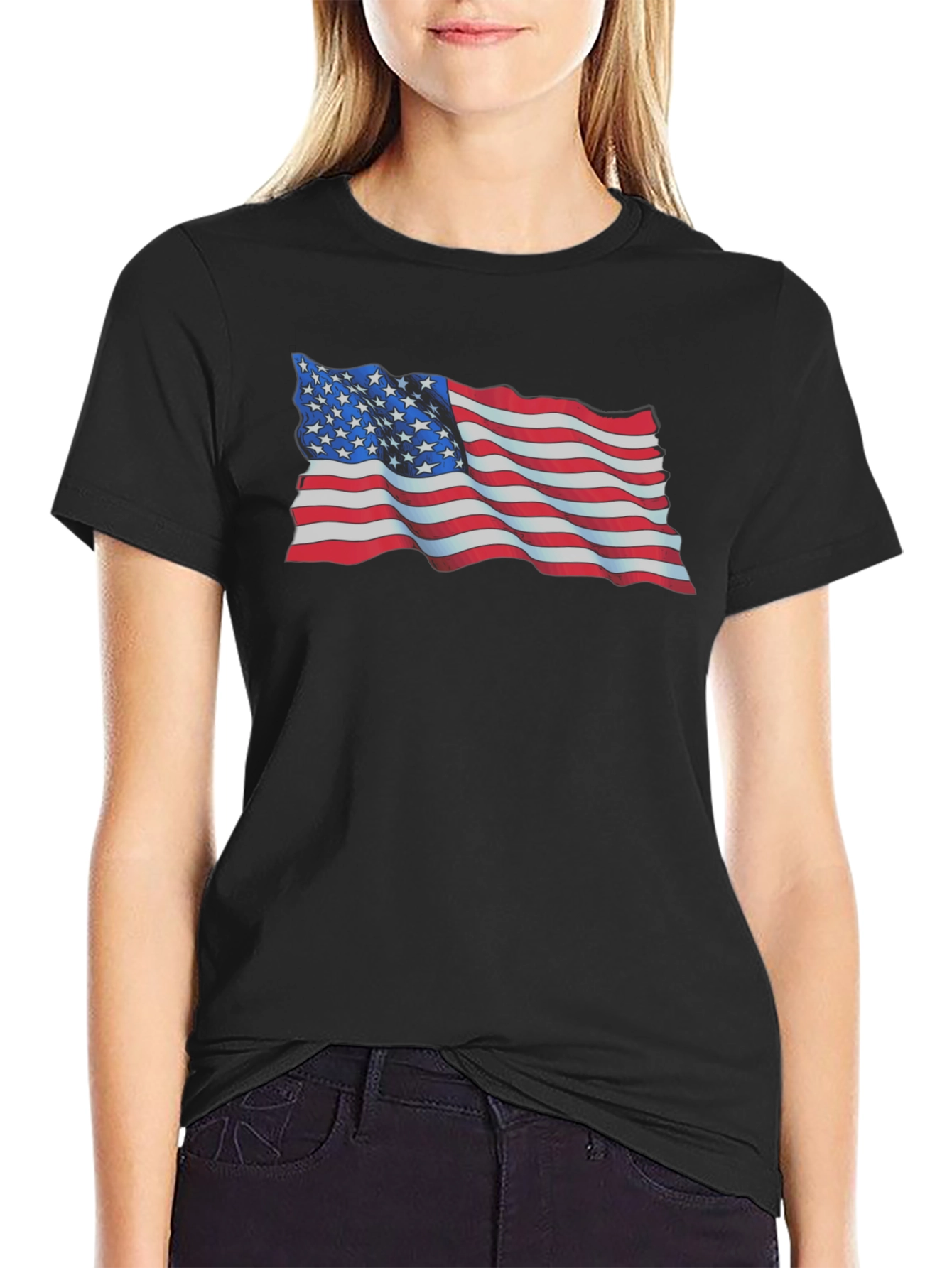 American Flag Graphic T-Shirt