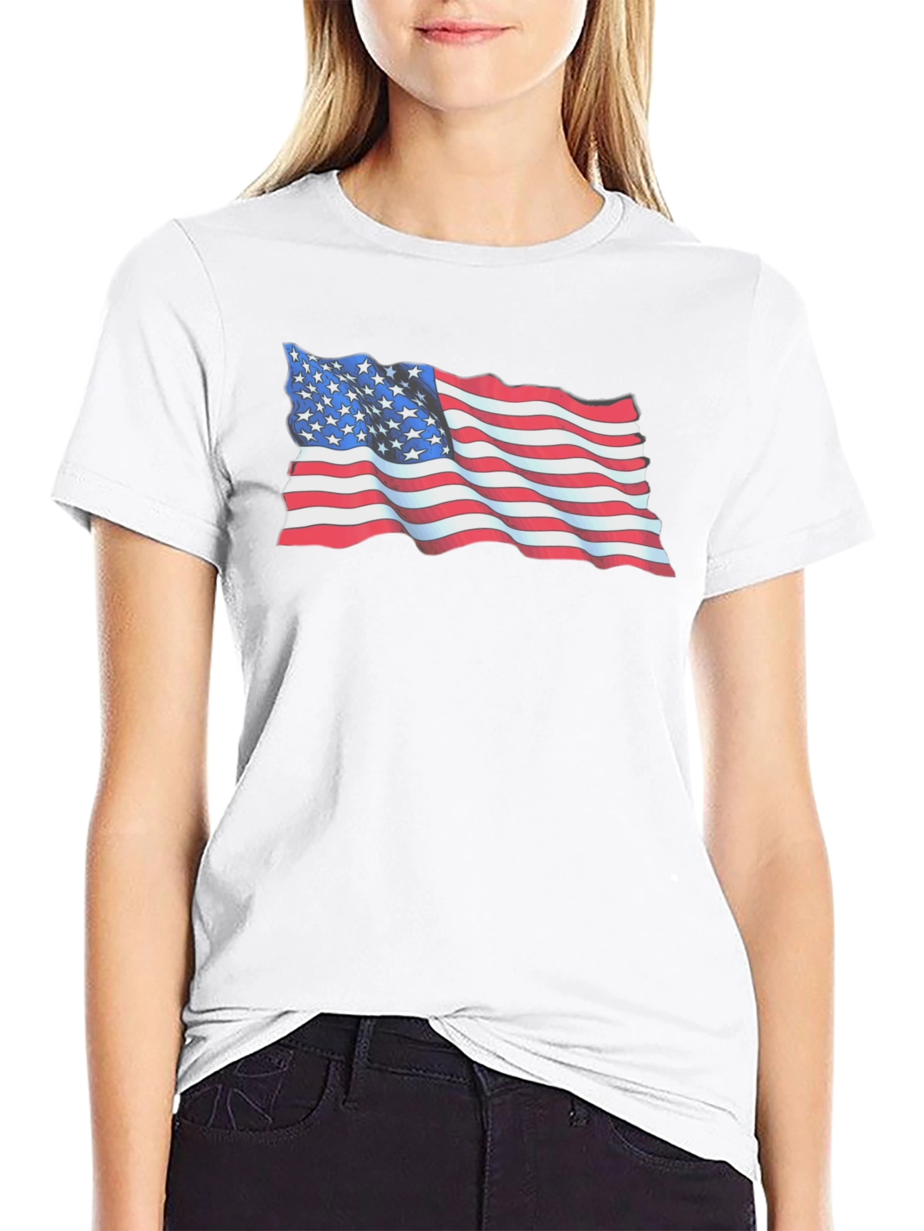 American Flag Graphic T-Shirt