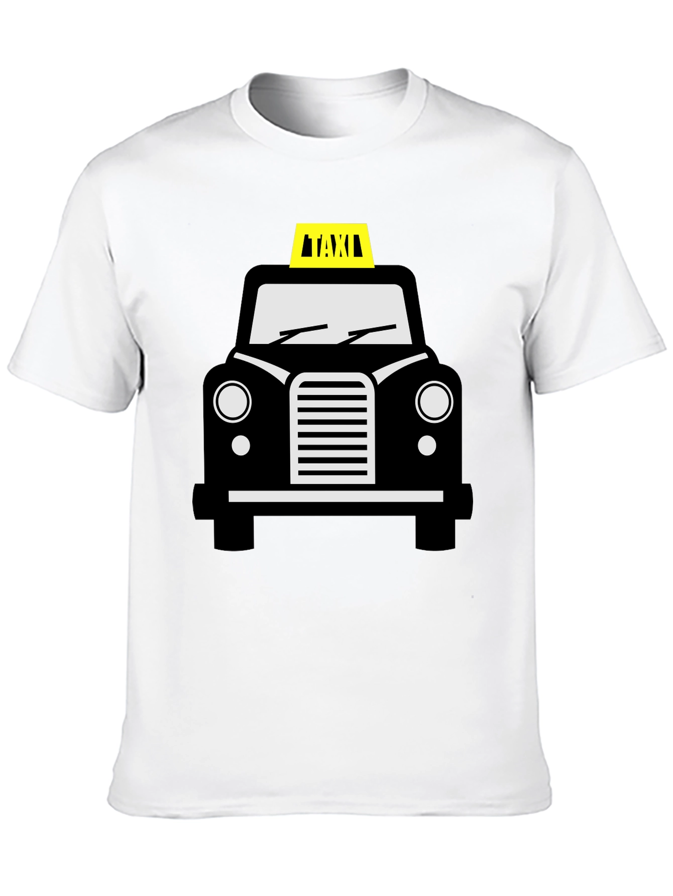 Taxi Car Graphic Tee - Cool Black T-Shirt