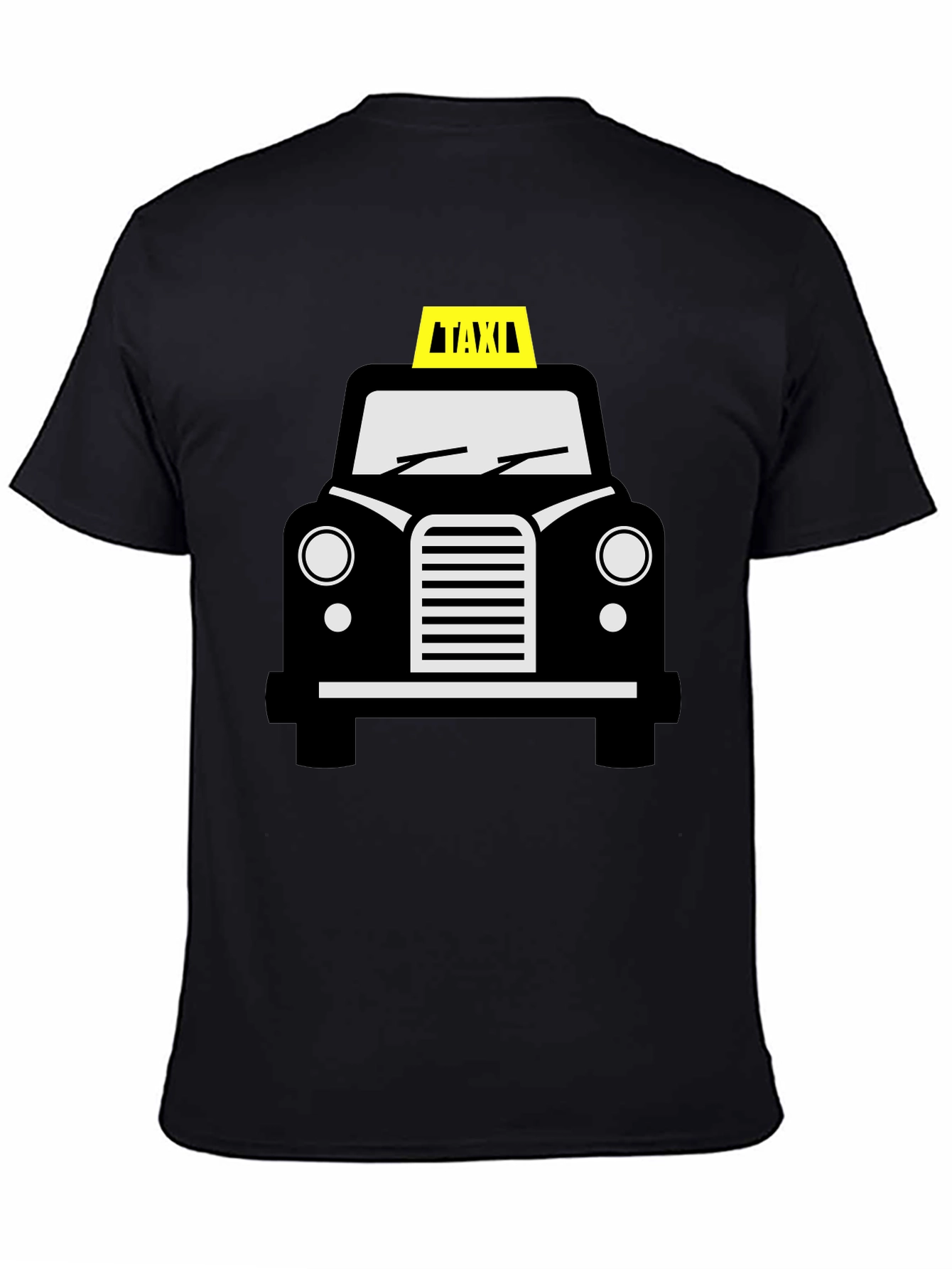 Taxi Car Graphic Tee - Cool Black T-Shirt