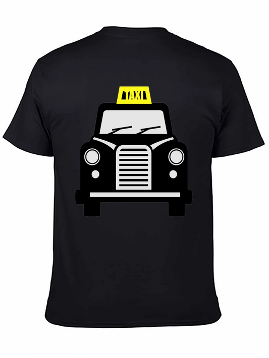 Taxi Car Graphic Tee - Cool Black T-Shirt