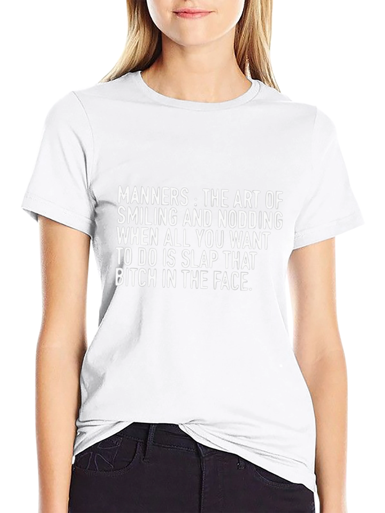 Manners Slap T-Shirt Novelty Humor