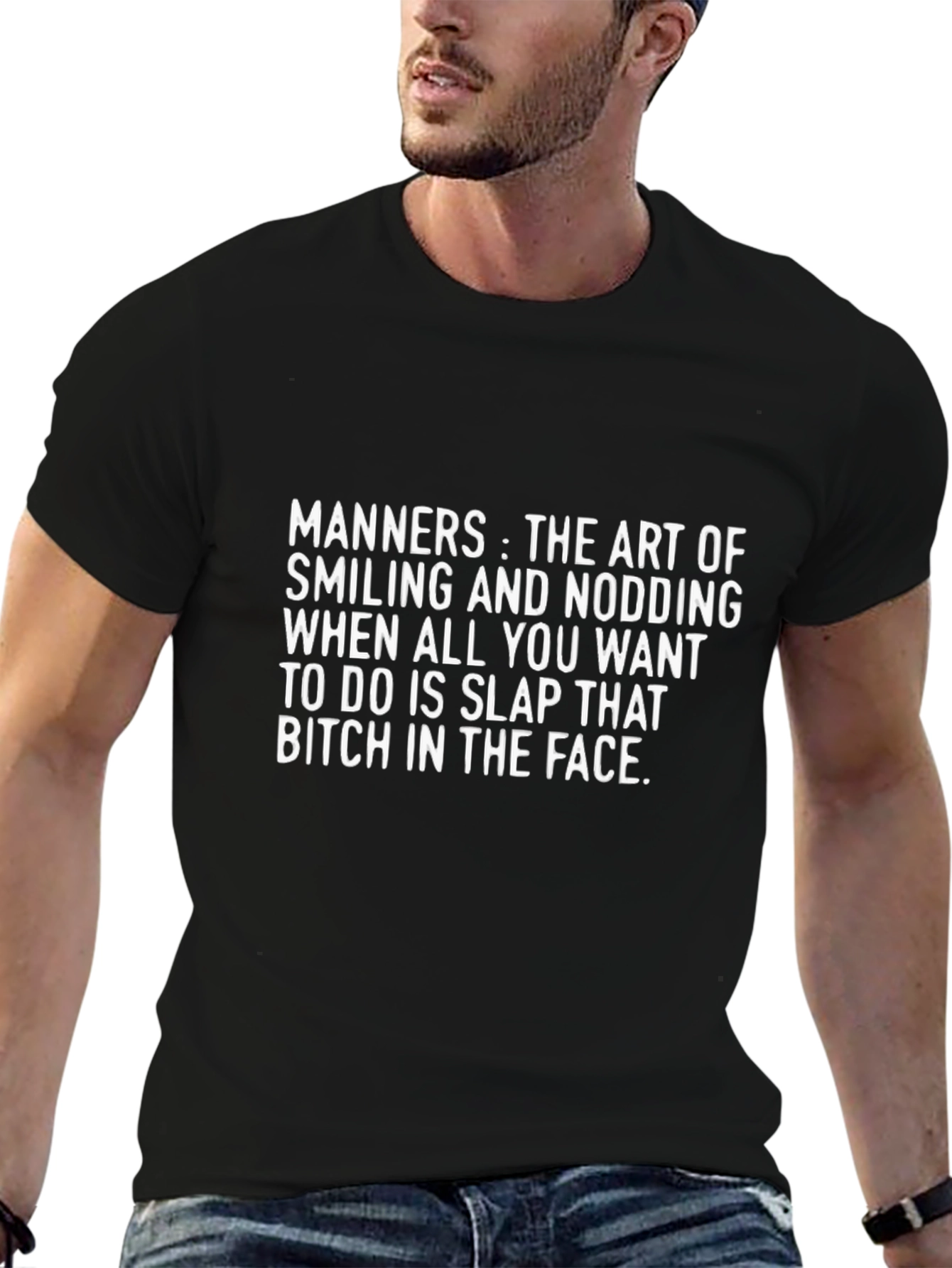 Manners Slap T-Shirt Novelty Humor