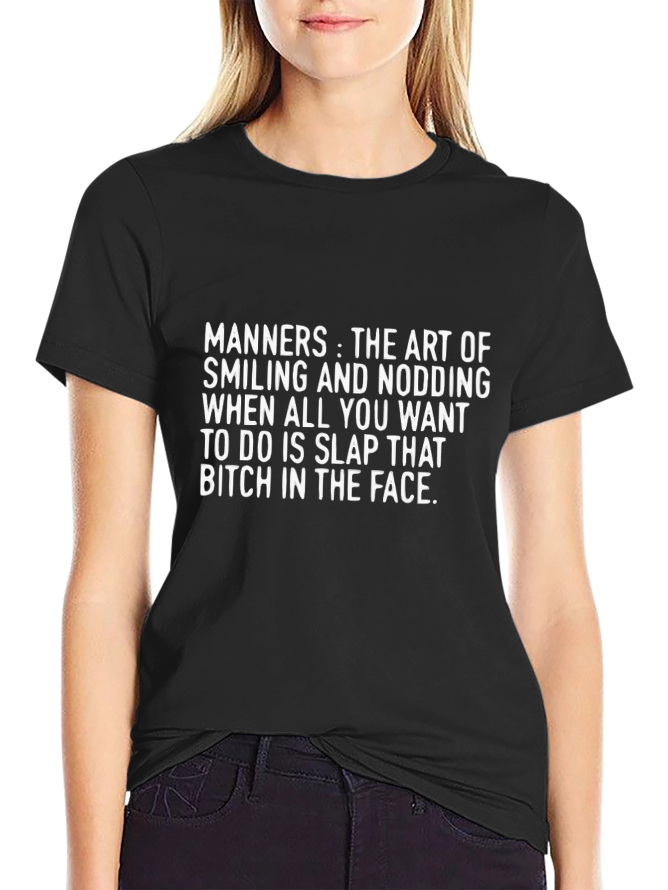 Manners Slap T-Shirt Novelty Humor