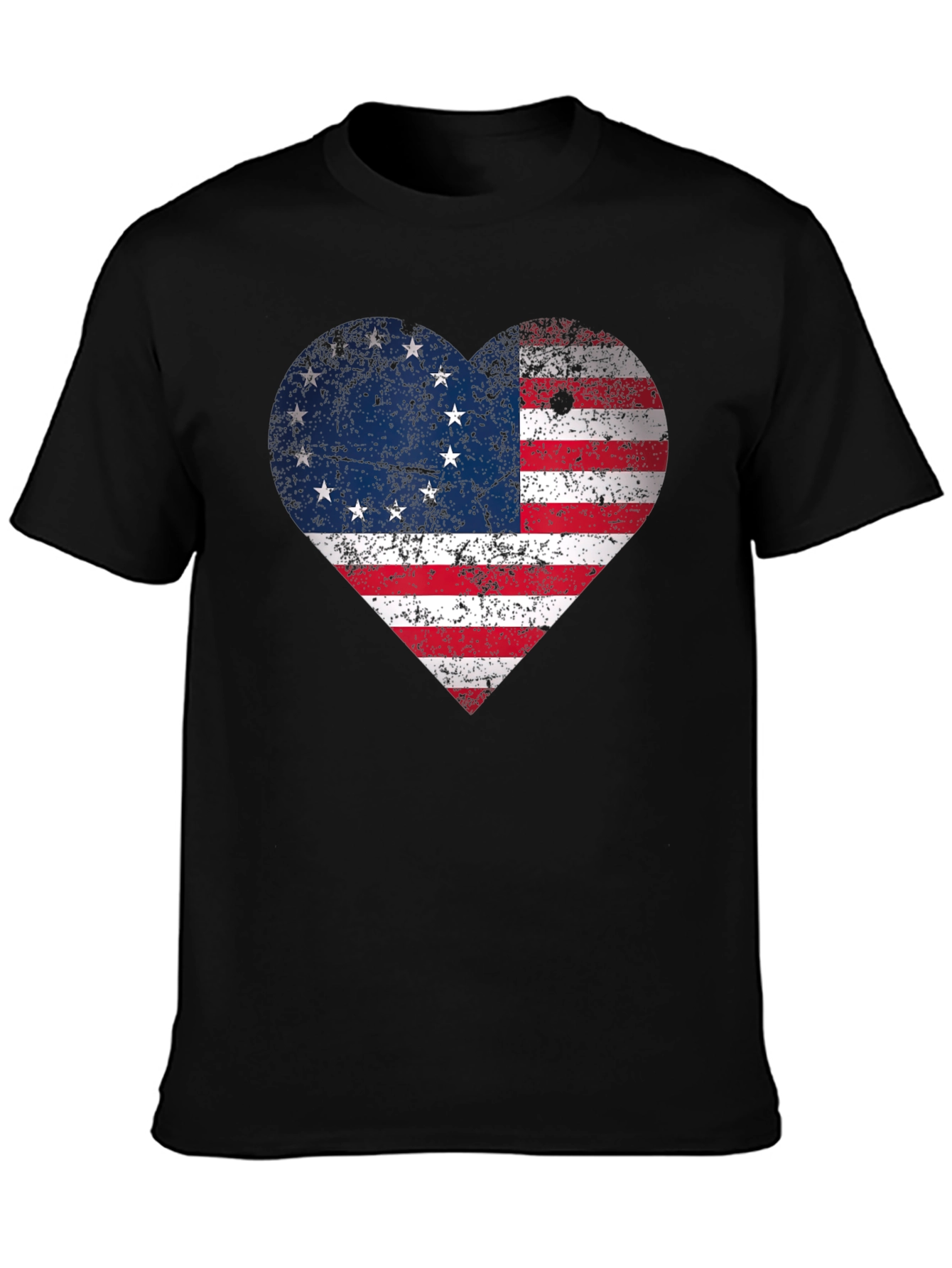 American Flag Heart T-Shirt - Patriotic Pride