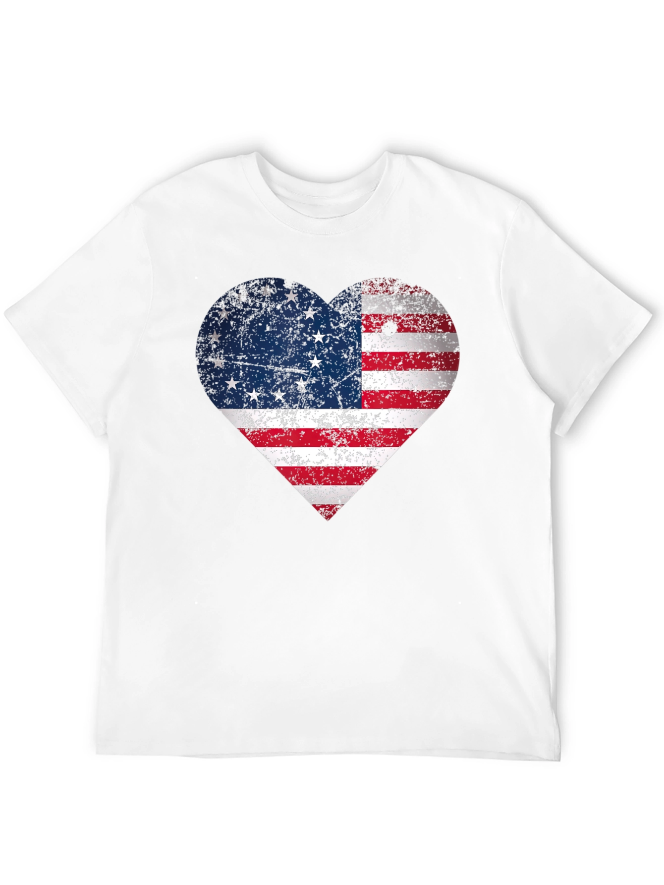 American Flag Heart T-Shirt - Patriotic Pride