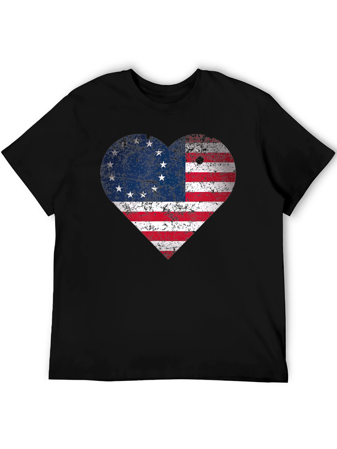 American Flag Heart T-Shirt - Patriotic Pride