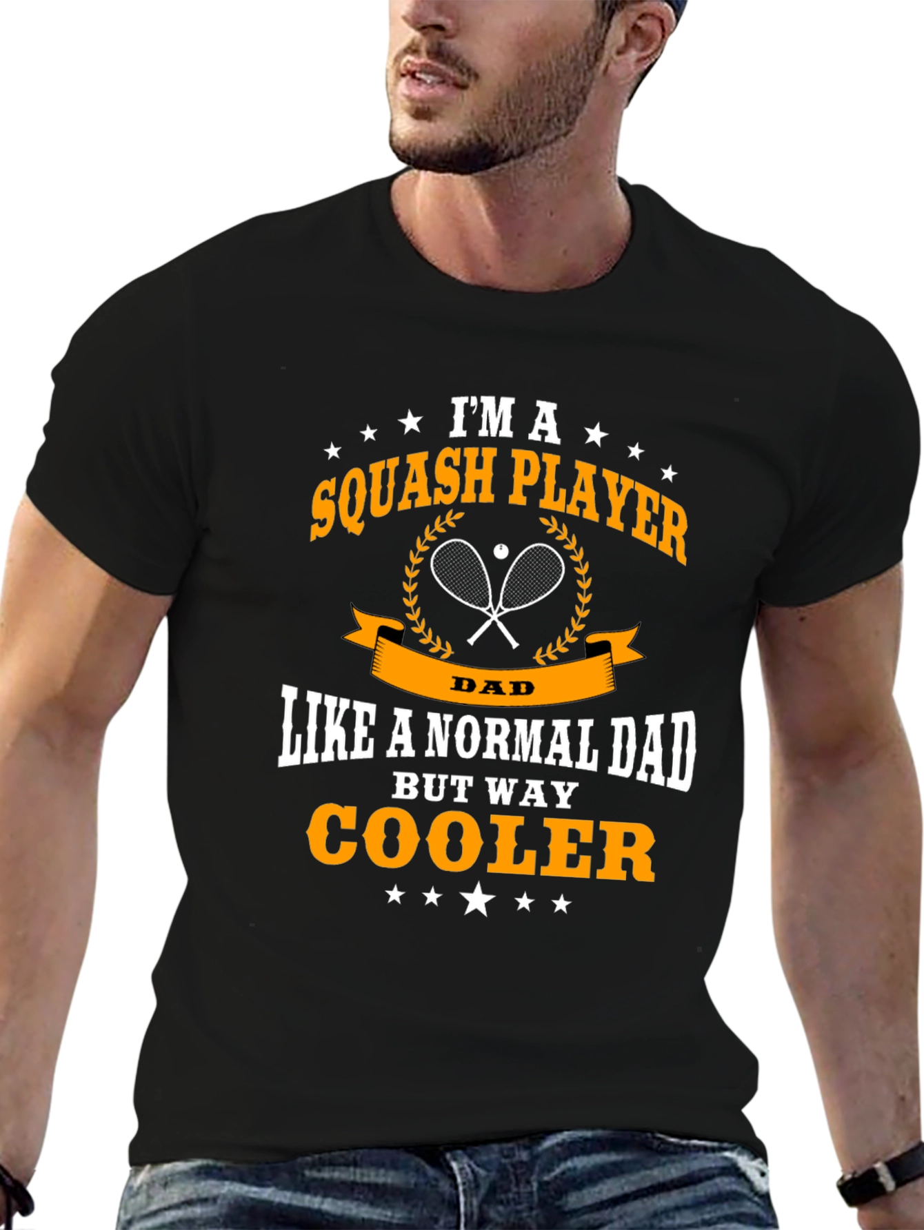 Squash Player Dad Graphic T-Shirt