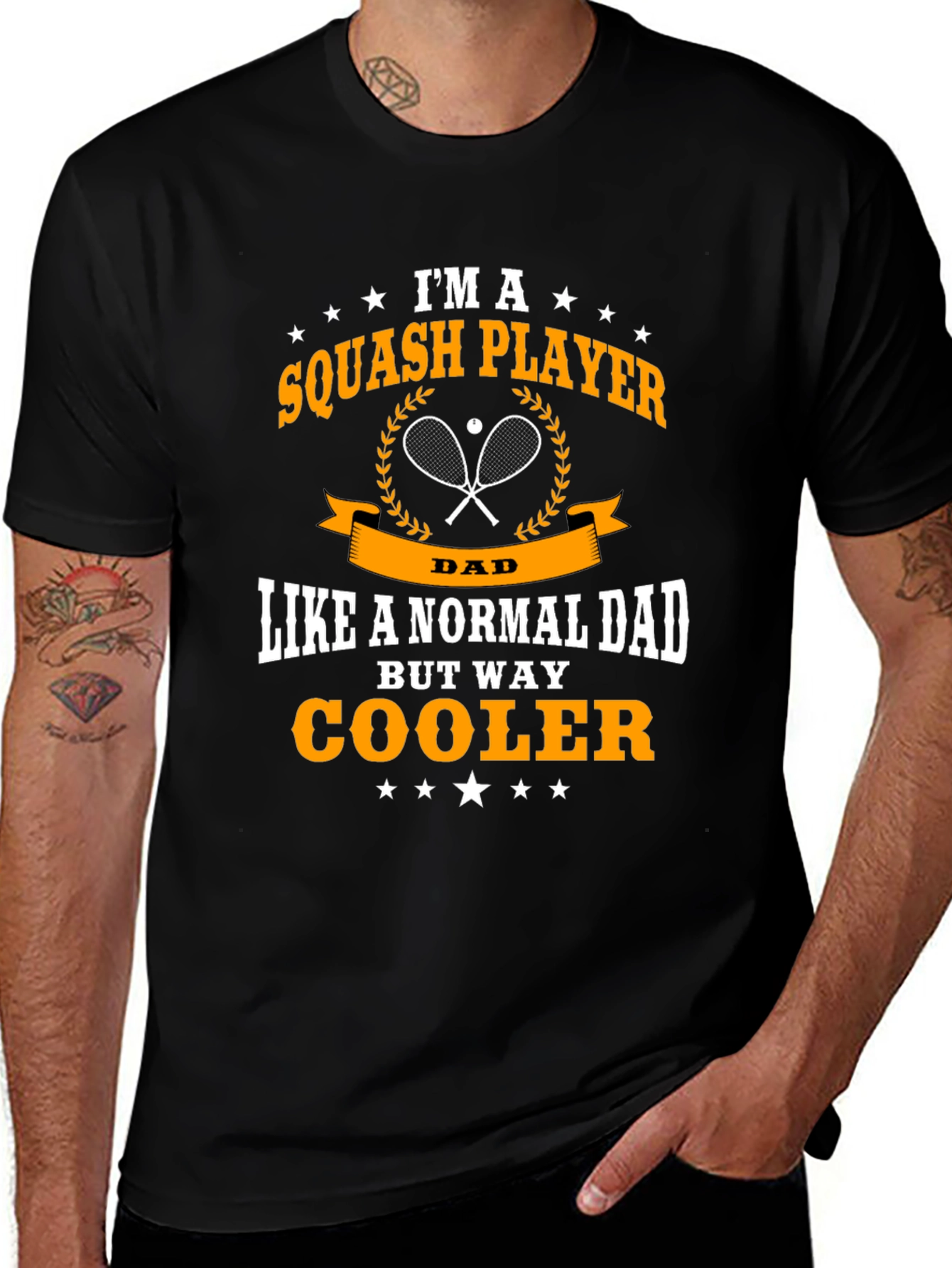 Squash Player Dad Graphic T-Shirt