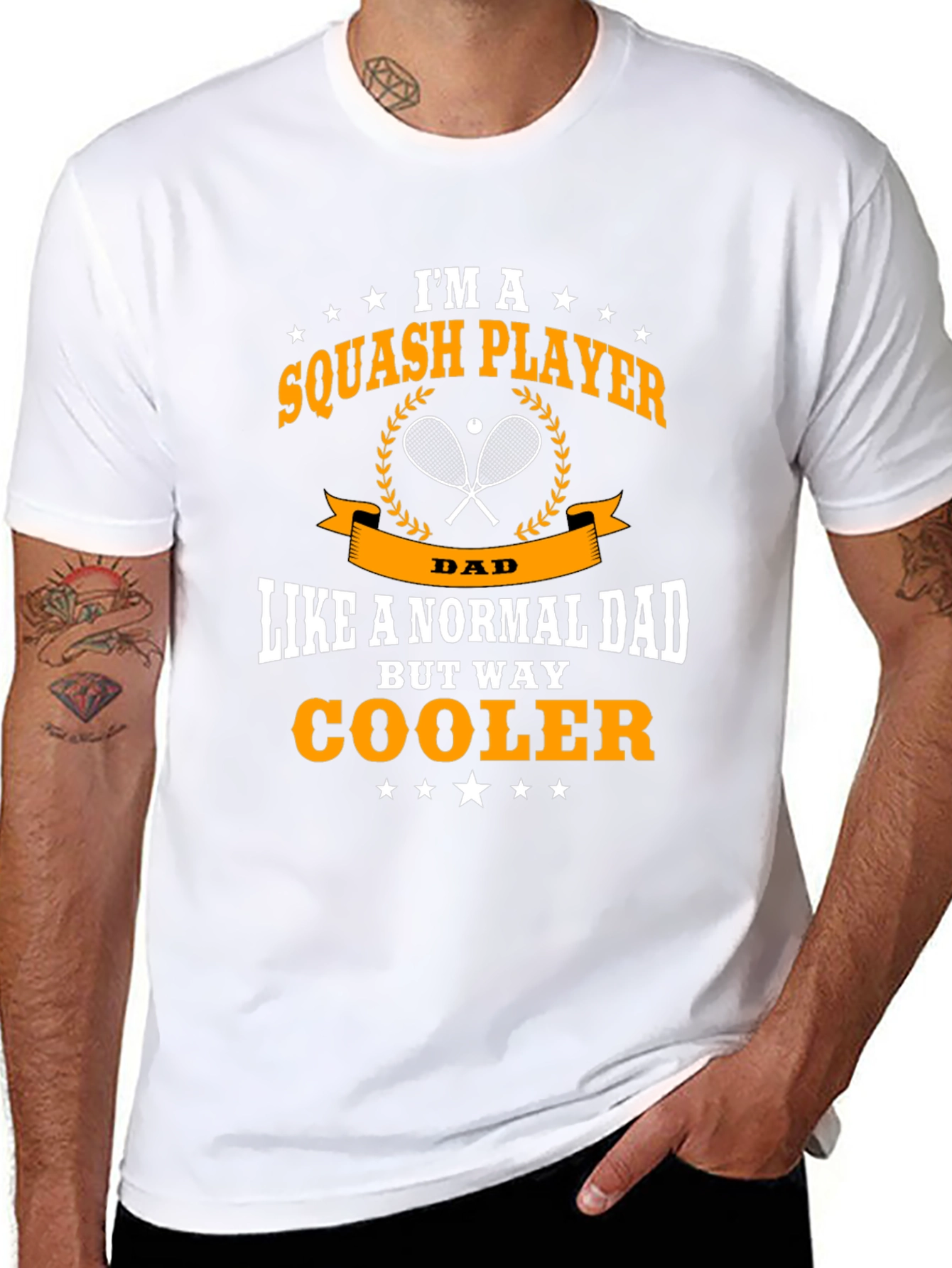 Squash Player Dad Graphic T-Shirt