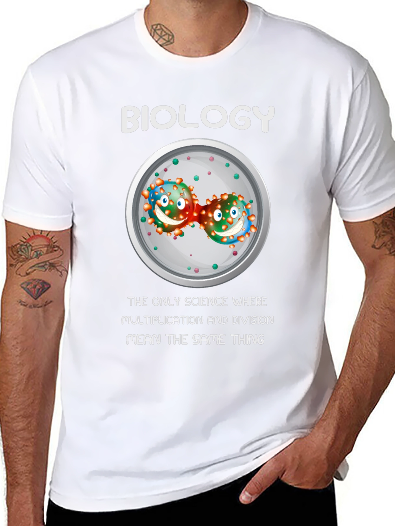 Biology Multiplication Division Science T-Shirt