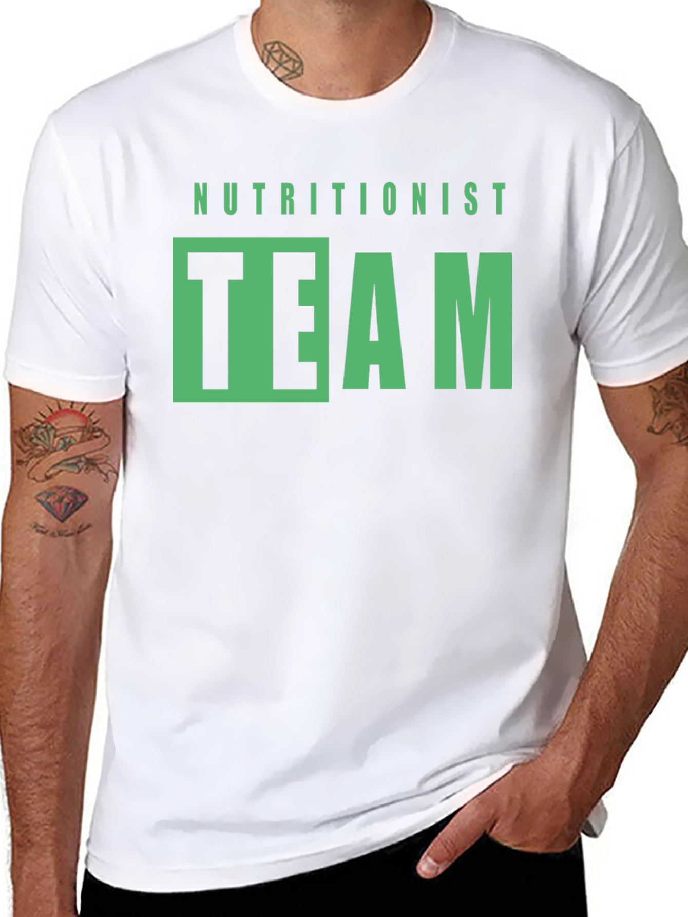 Nutritionist Team Graphic Tee - Black Cotton
