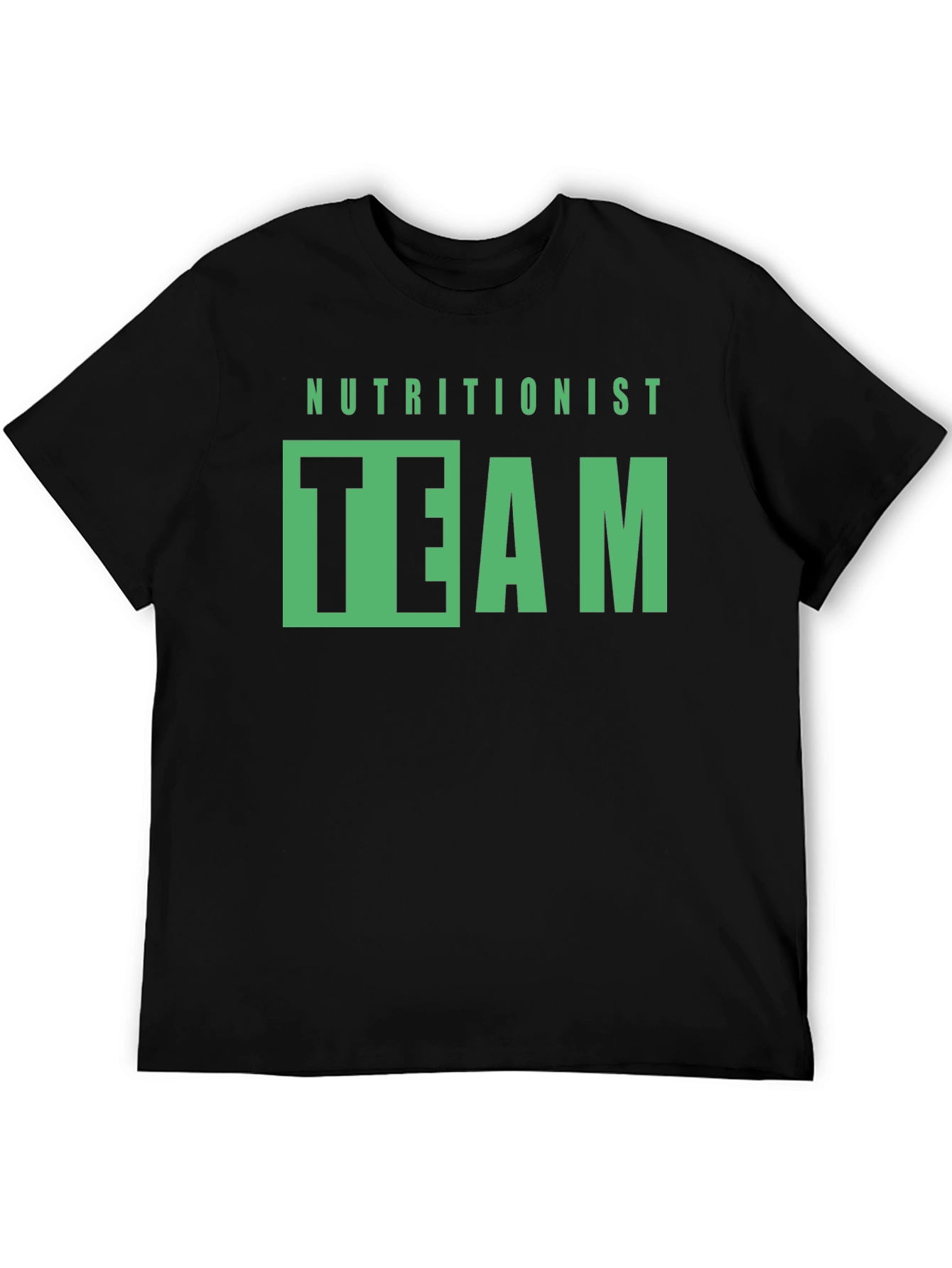 Nutritionist Team Graphic Tee - Black Cotton