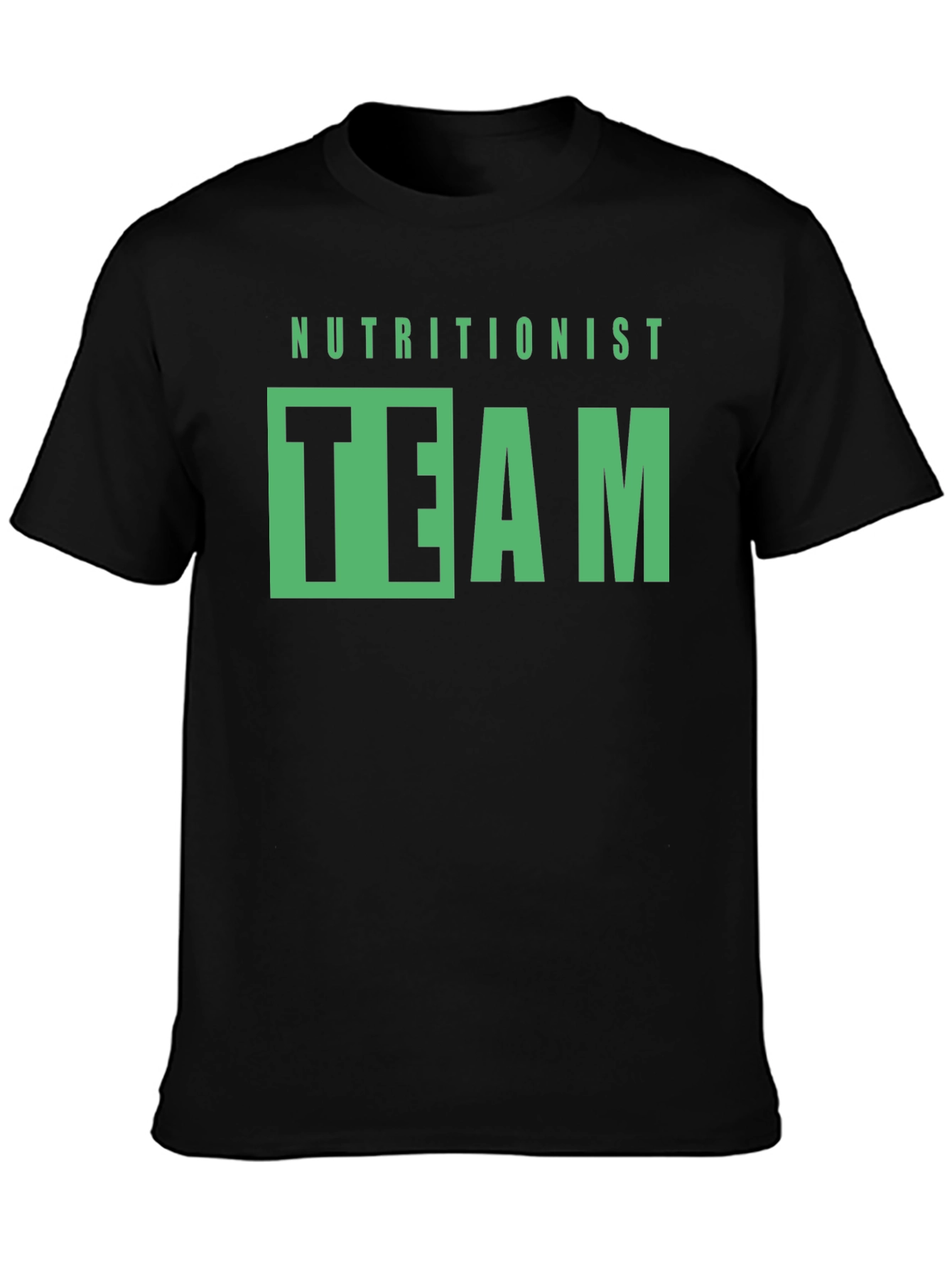 Nutritionist Team Graphic Tee - Black Cotton