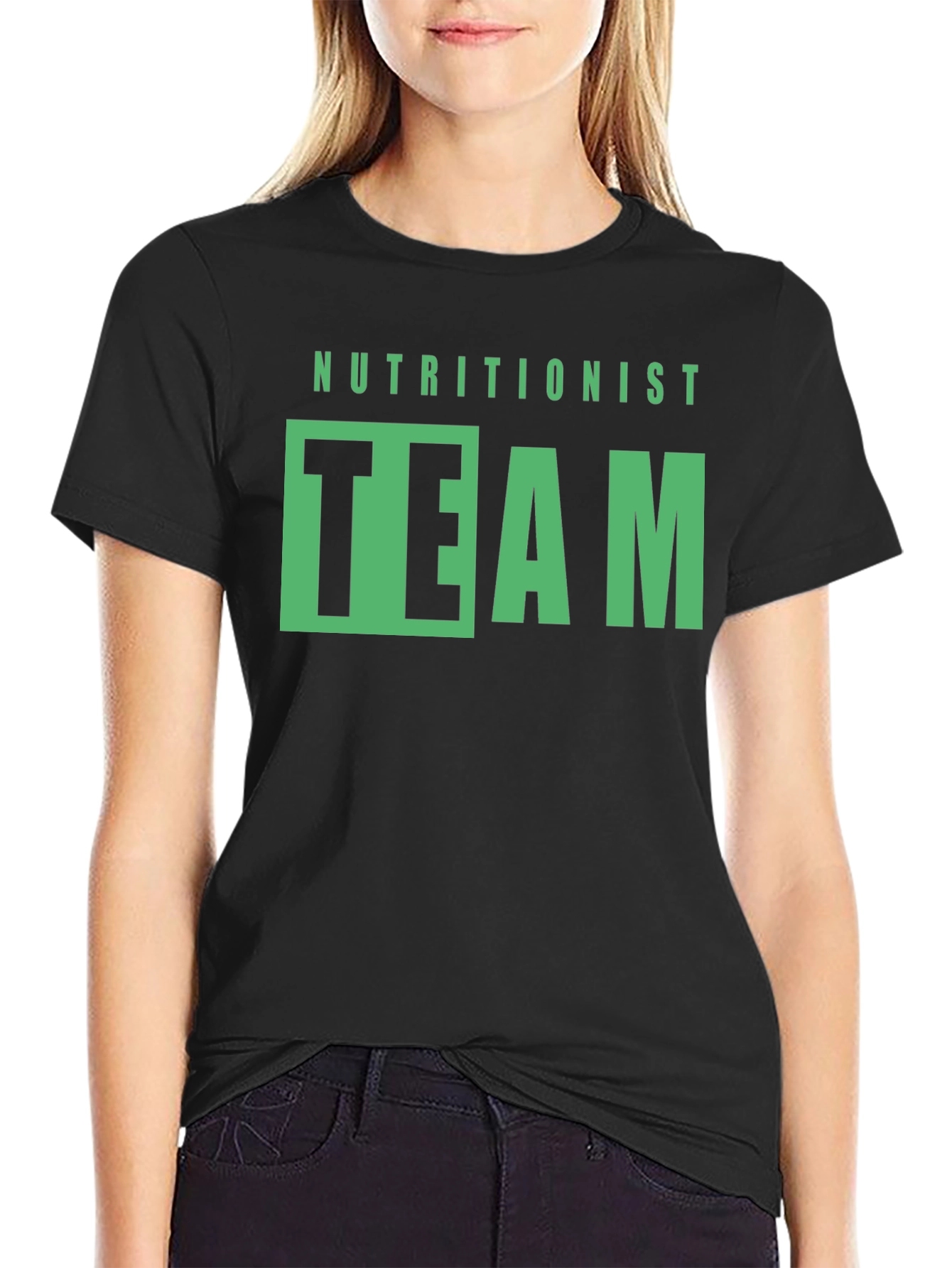 Nutritionist Team Graphic Tee - Black Cotton