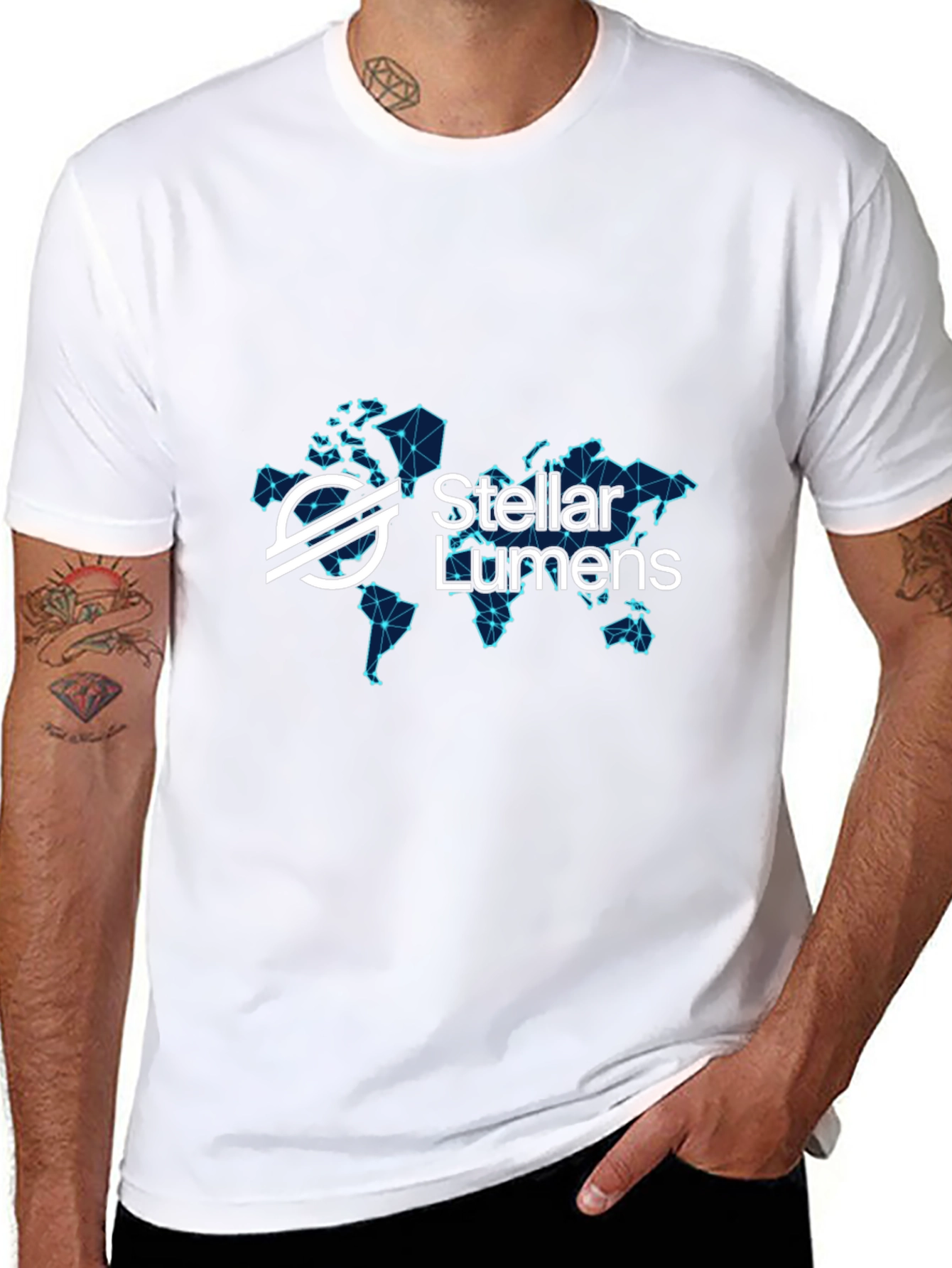 Stellar Lumens Black T-Shirt Crypto Tee