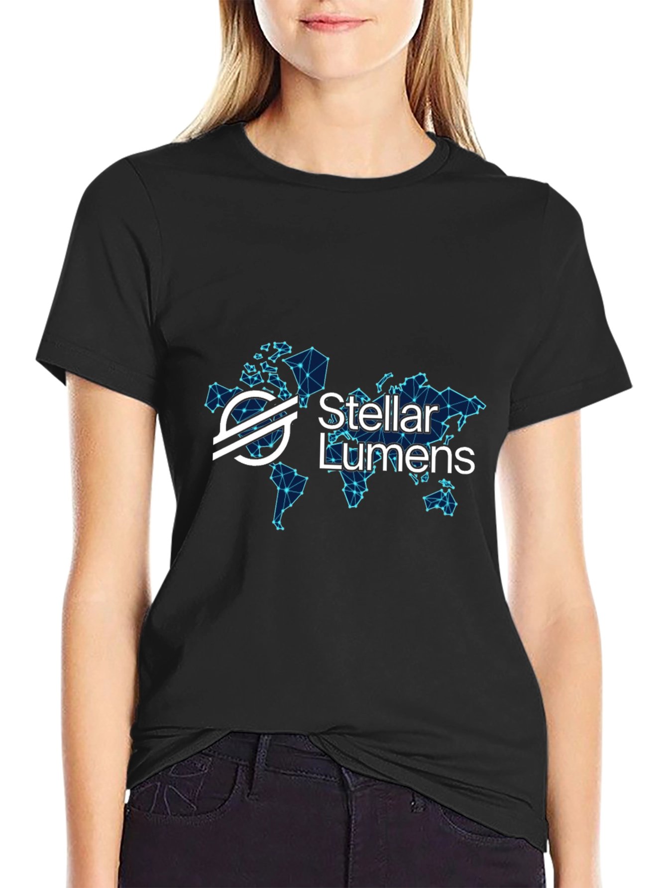 Stellar Lumens Black T-Shirt Crypto Tee