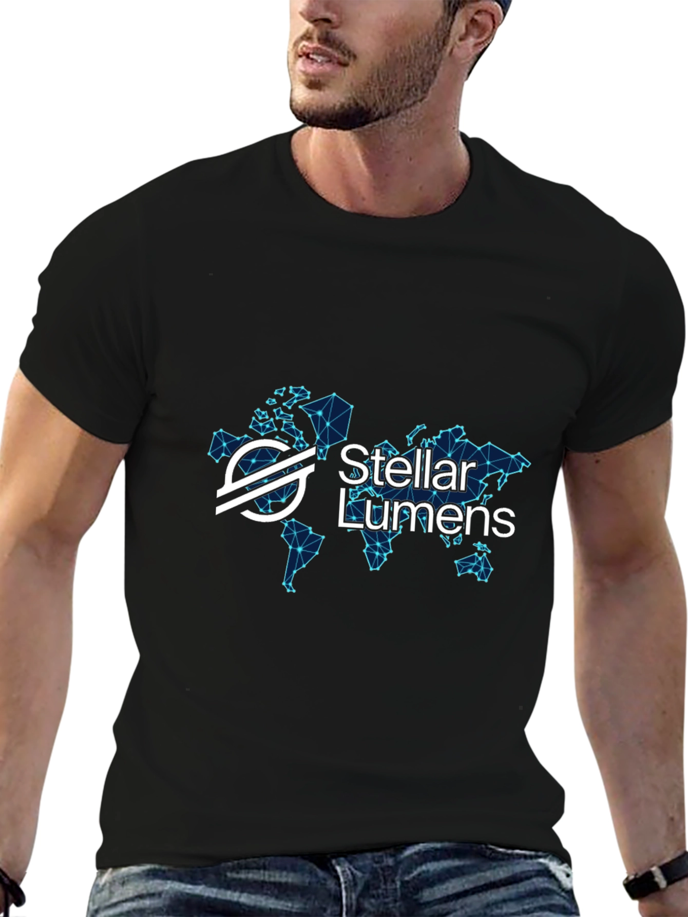 Stellar Lumens Black T-Shirt Crypto Tee