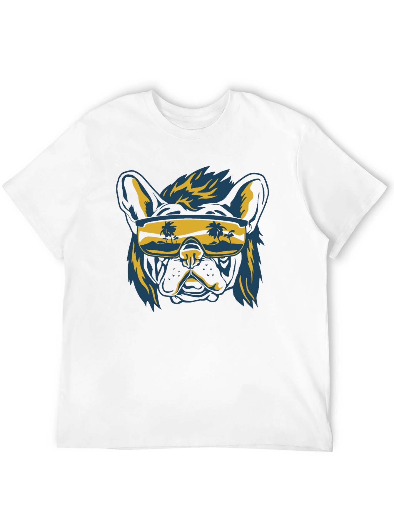 Cool Dog Sunglasses Black Graphic T-Shirt