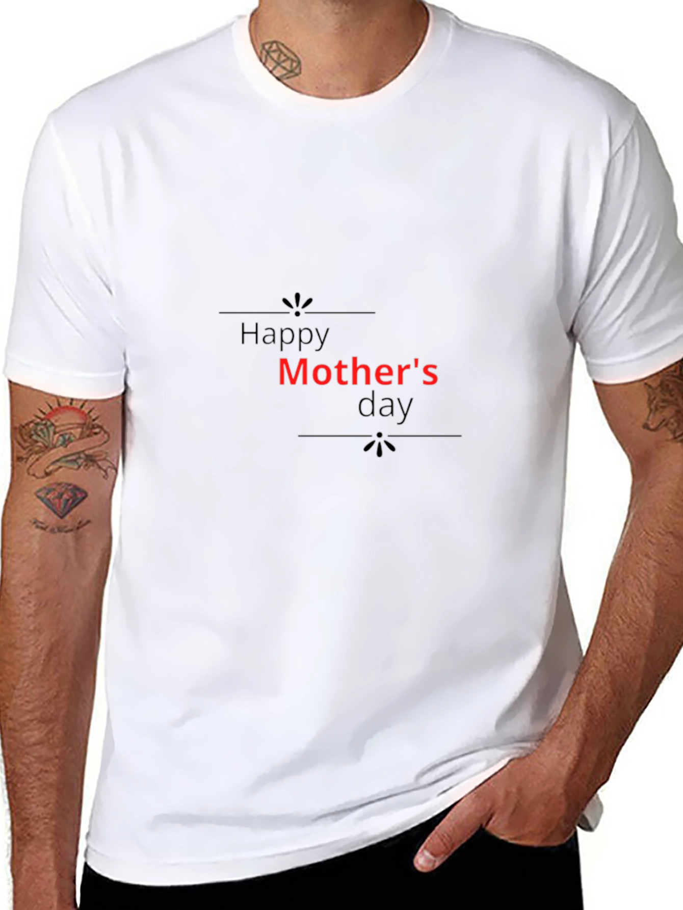 Happy Mothers Day Black T-Shirt