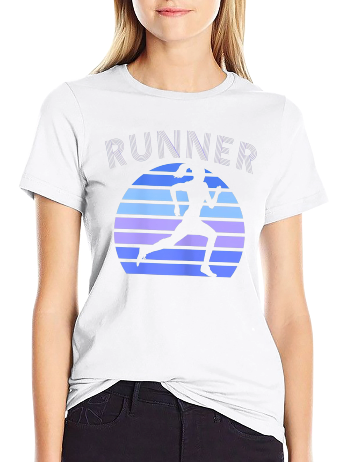 Runner Graphic Tee - Retro Style