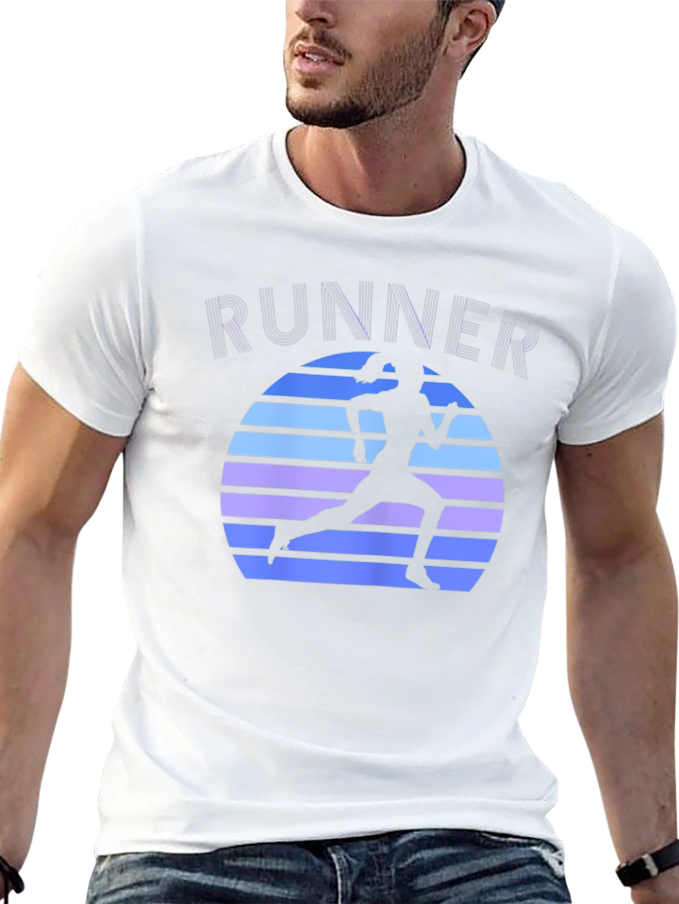 Runner Graphic Tee - Retro Style