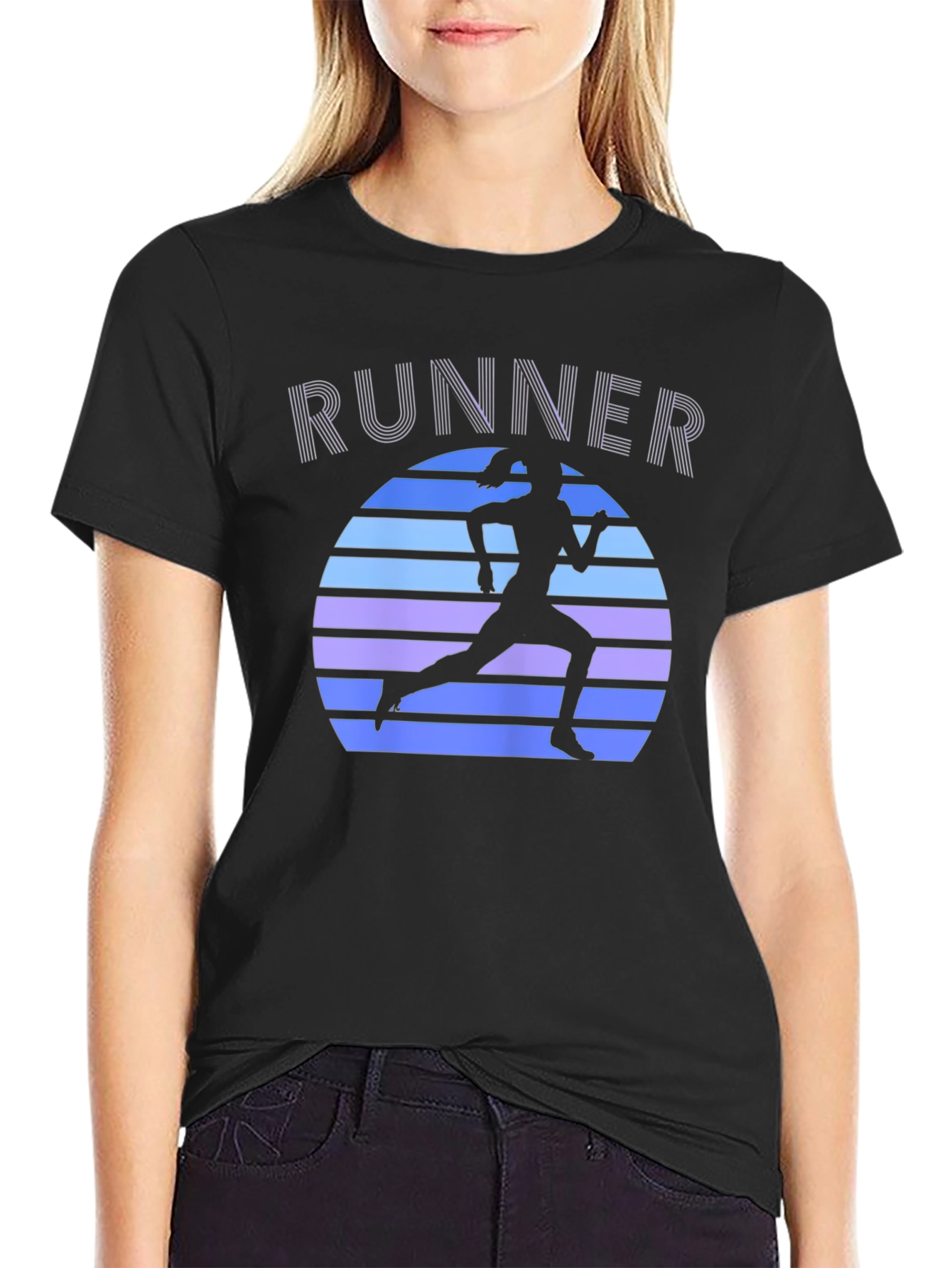 Runner Graphic Tee - Retro Style
