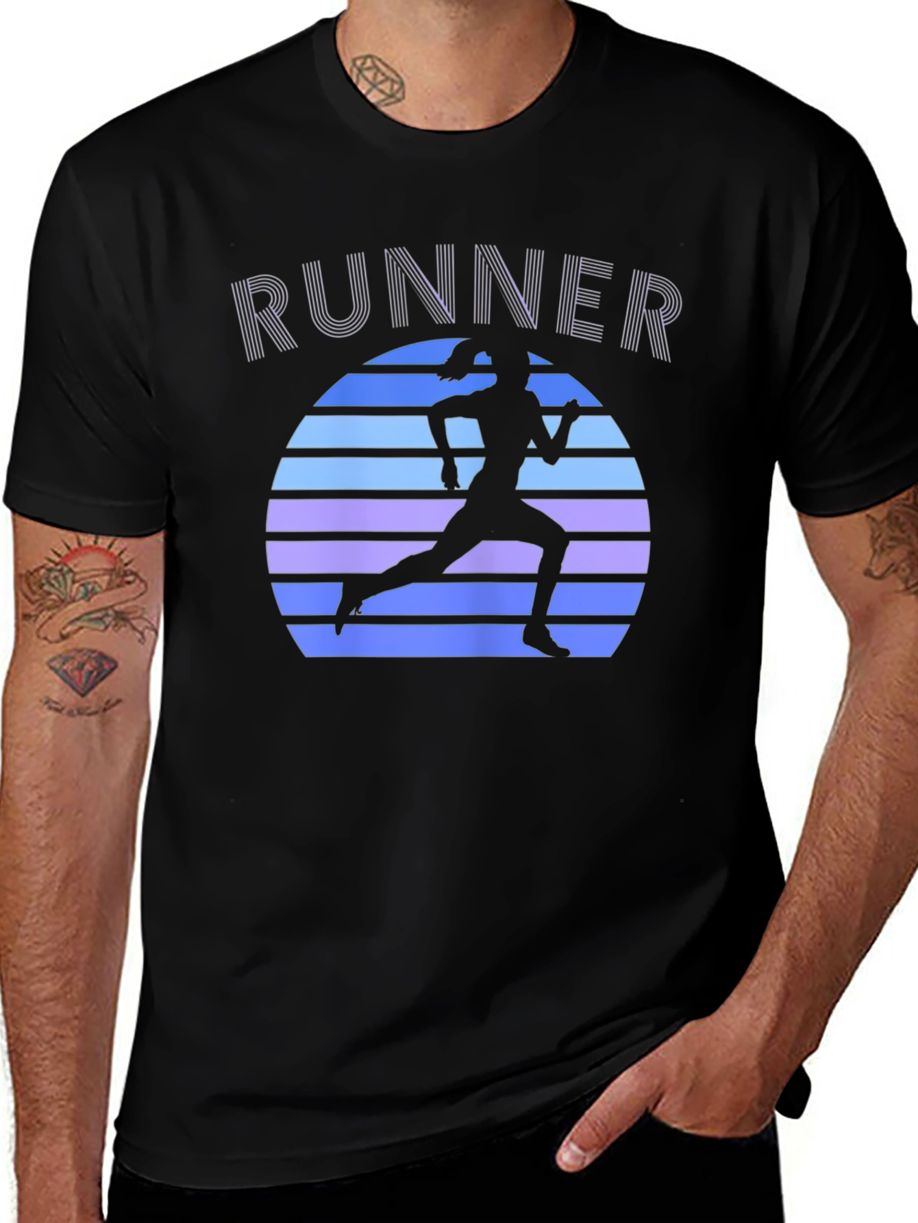 Runner Graphic Tee - Retro Style