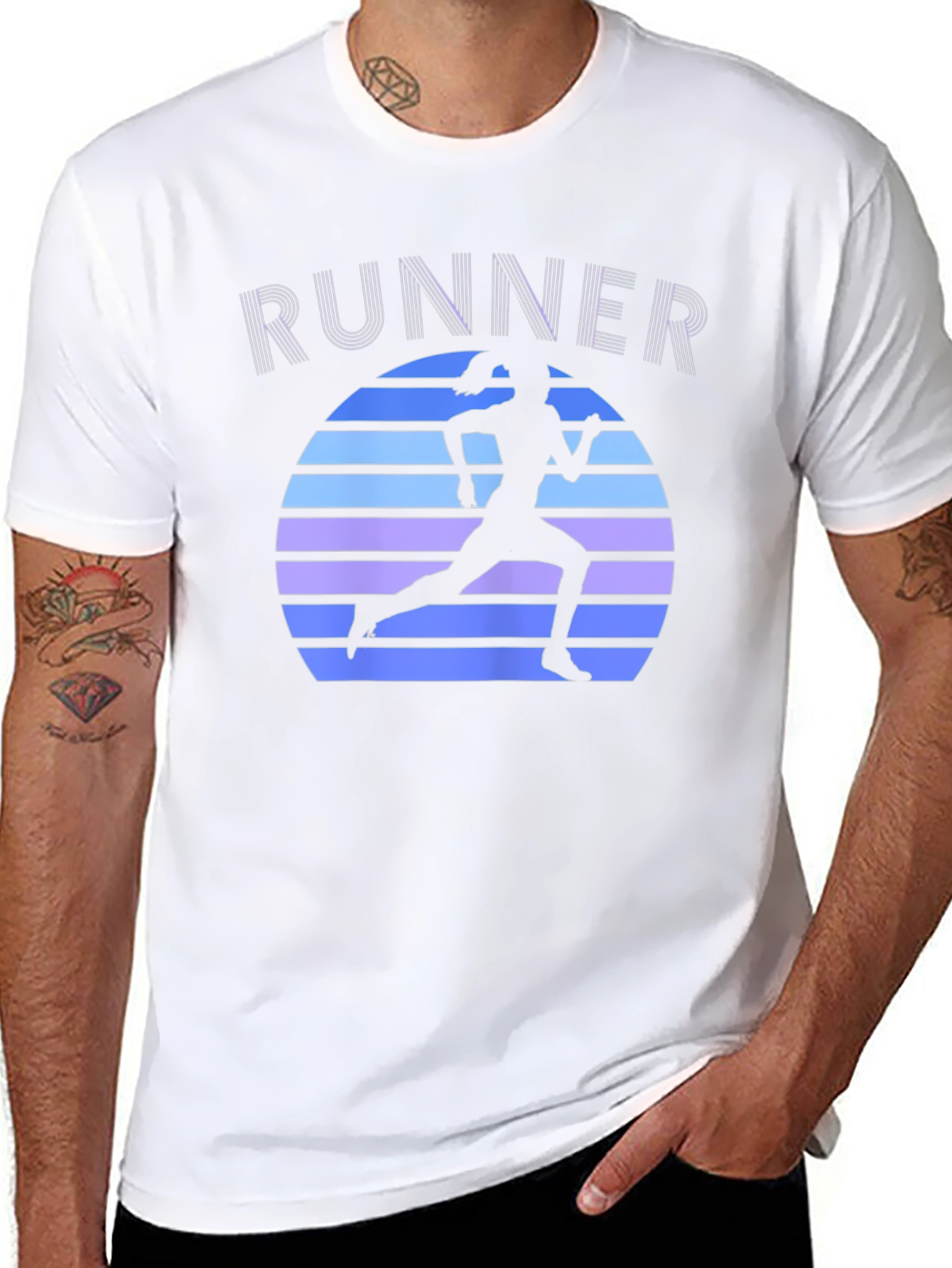Runner Graphic Tee - Retro Style