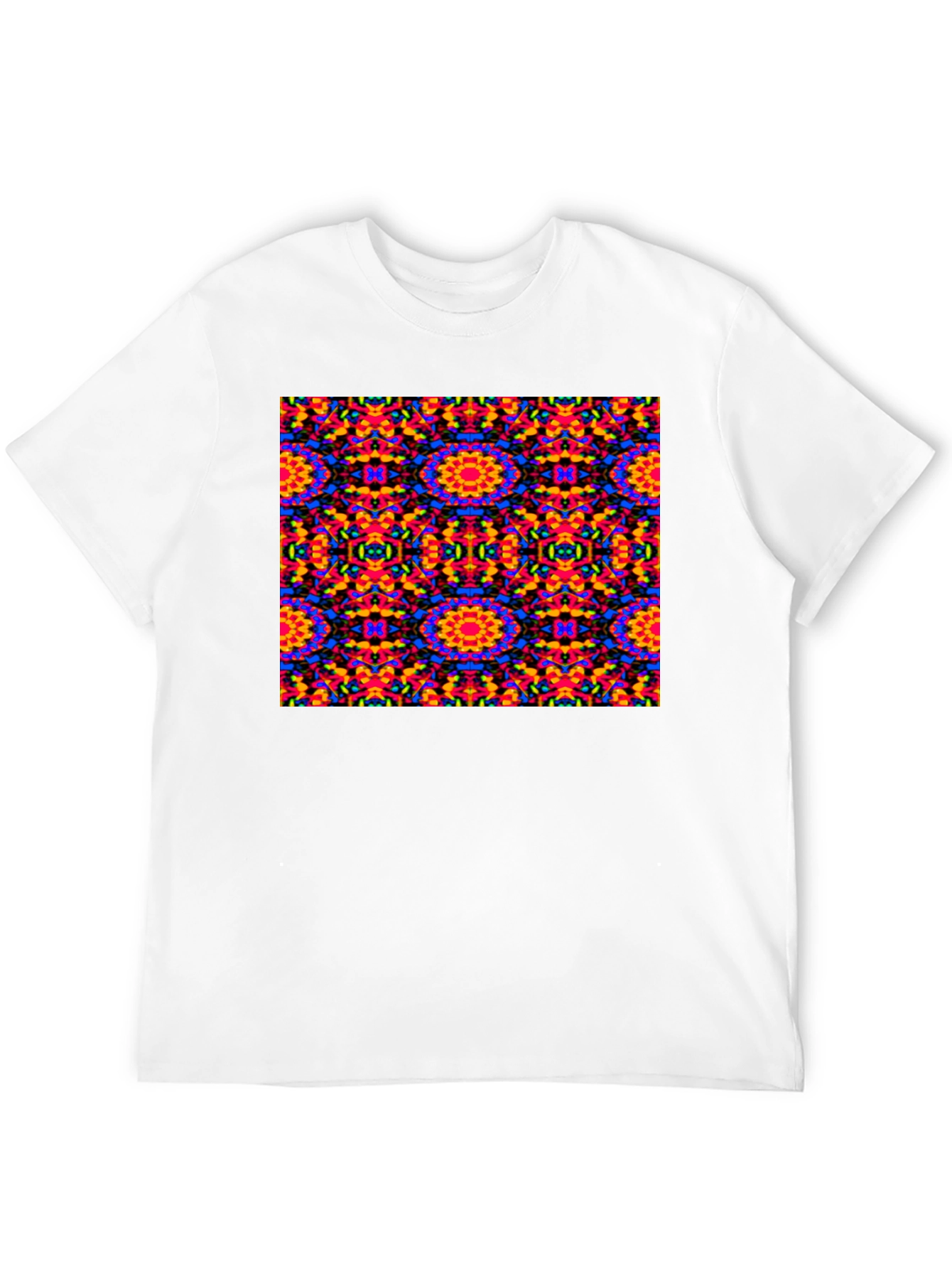 Kaleidoscope Patterned Black T-Shirt