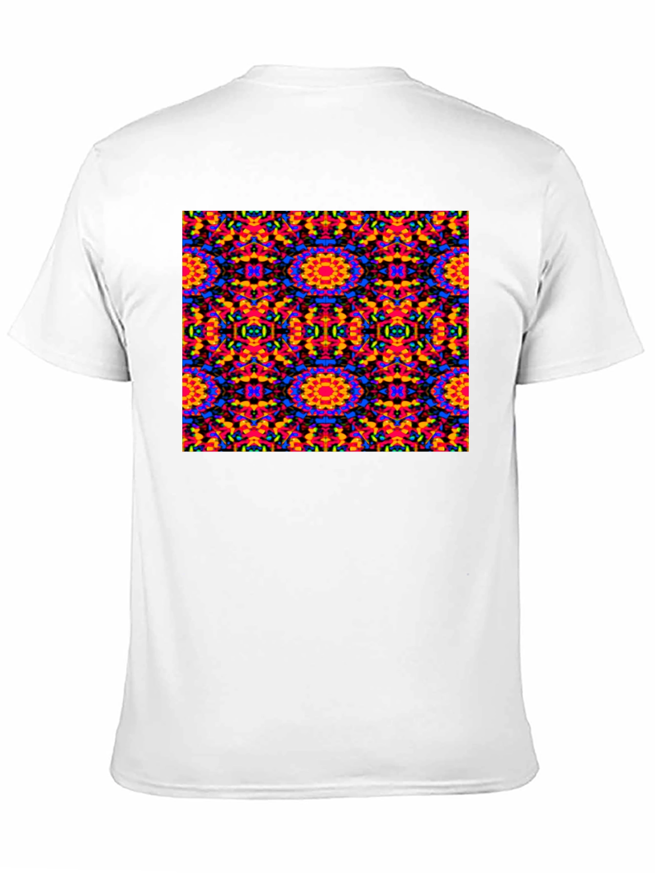 Kaleidoscope Patterned Black T-Shirt