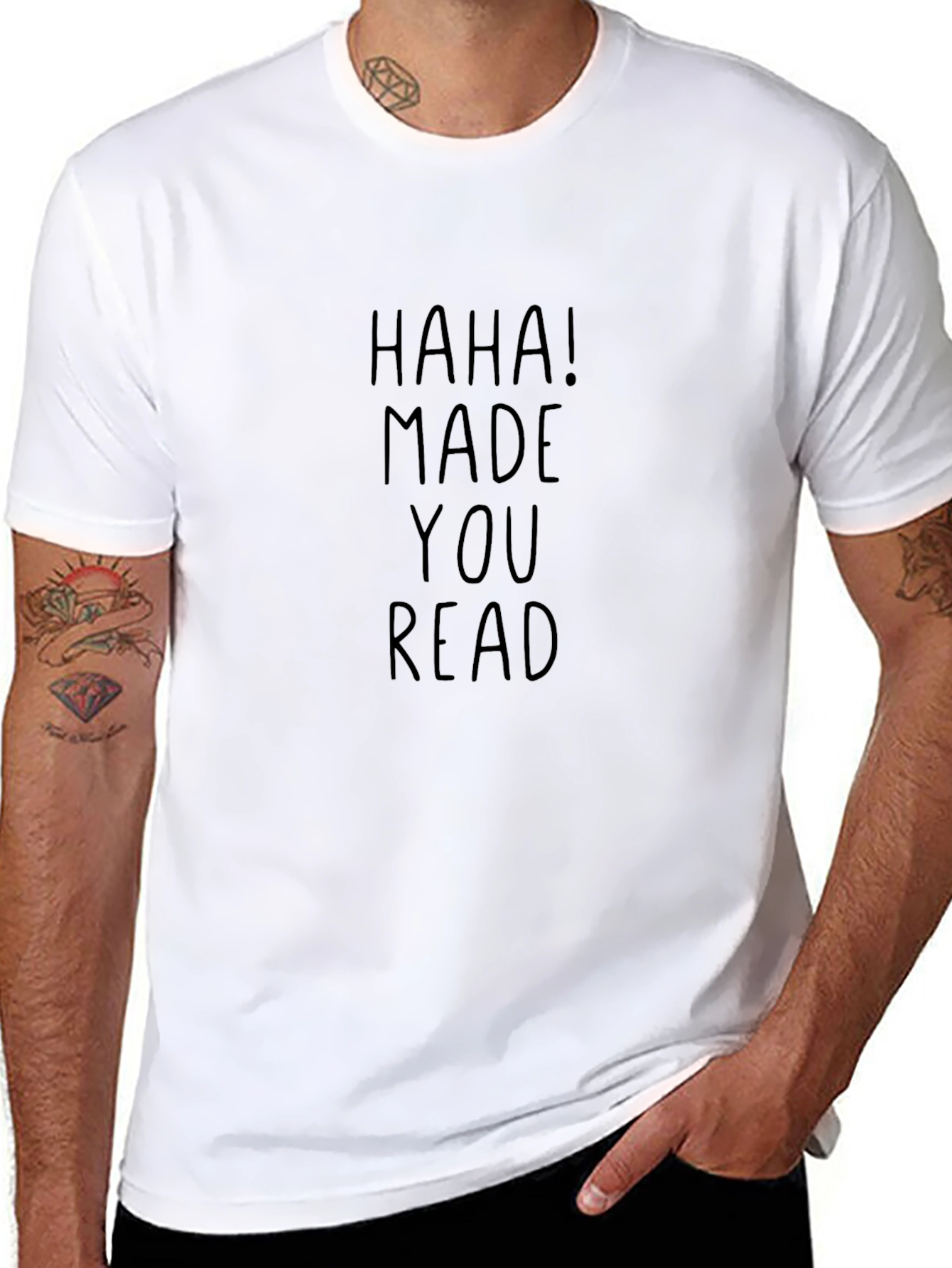Haha! Made You Read Black T-Shirt