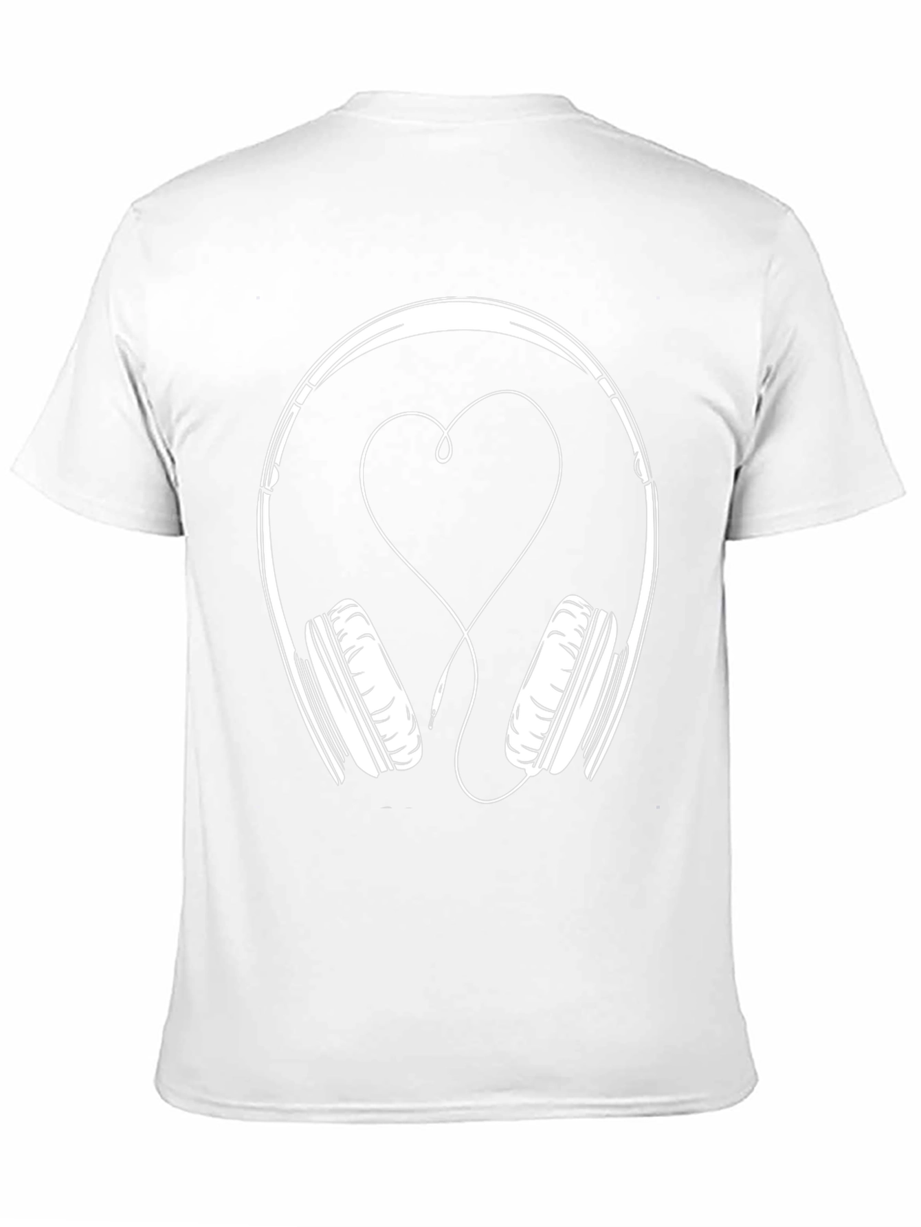 Heart Headphones Graphic Tee - Music Lover T-Shirt