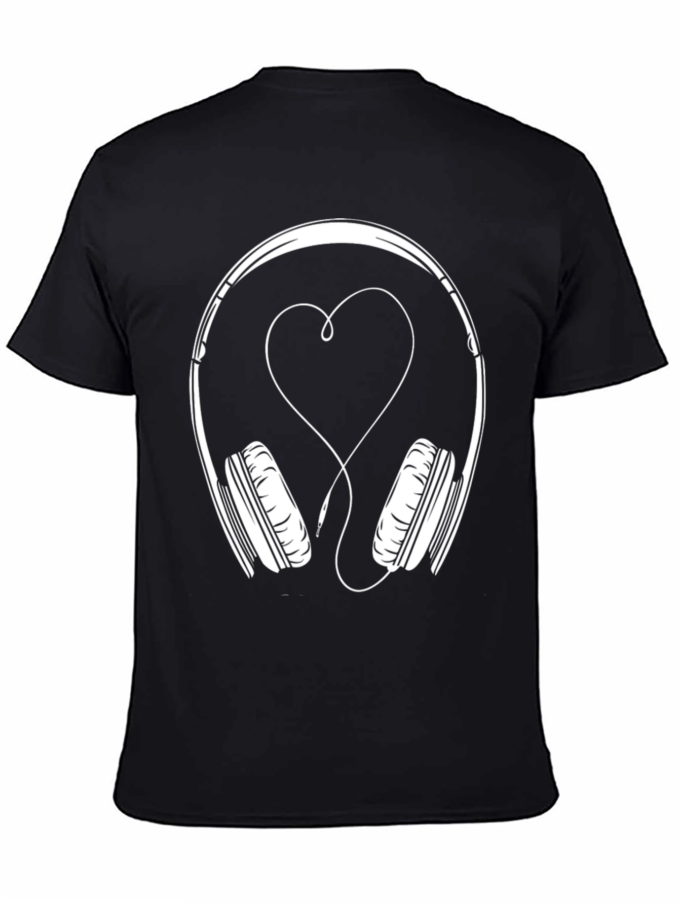Heart Headphones Graphic Tee - Music Lover T-Shirt