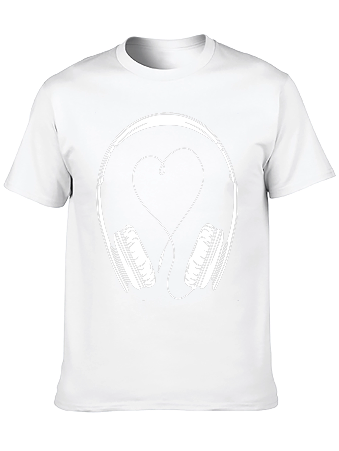 Heart Headphones Graphic Tee - Music Lover T-Shirt