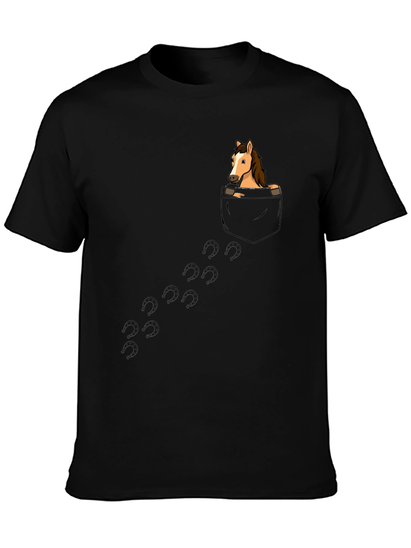 Horse in Pocket T-Shirt - Graphic Tee