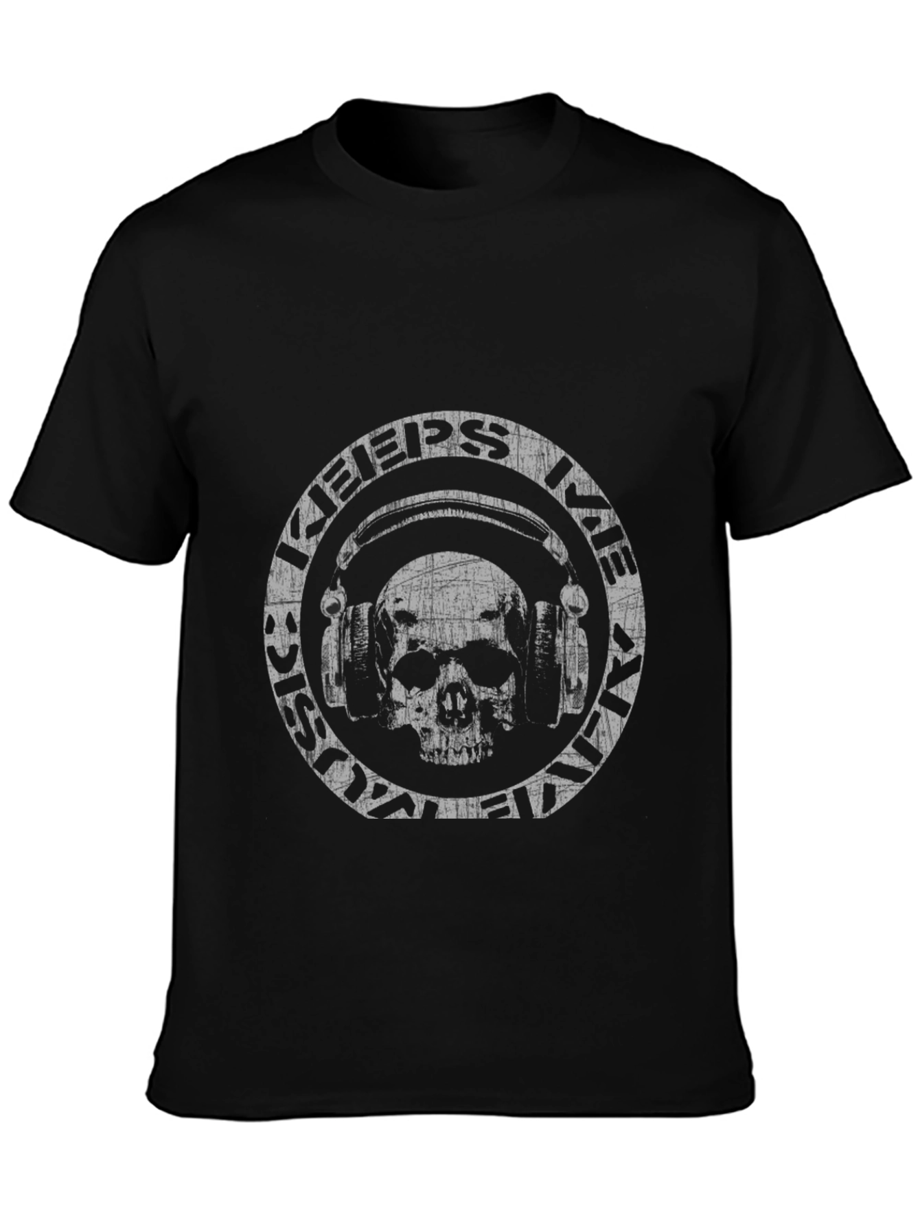 Skull Headphone Graphic Tee - Rock & Roll Style
