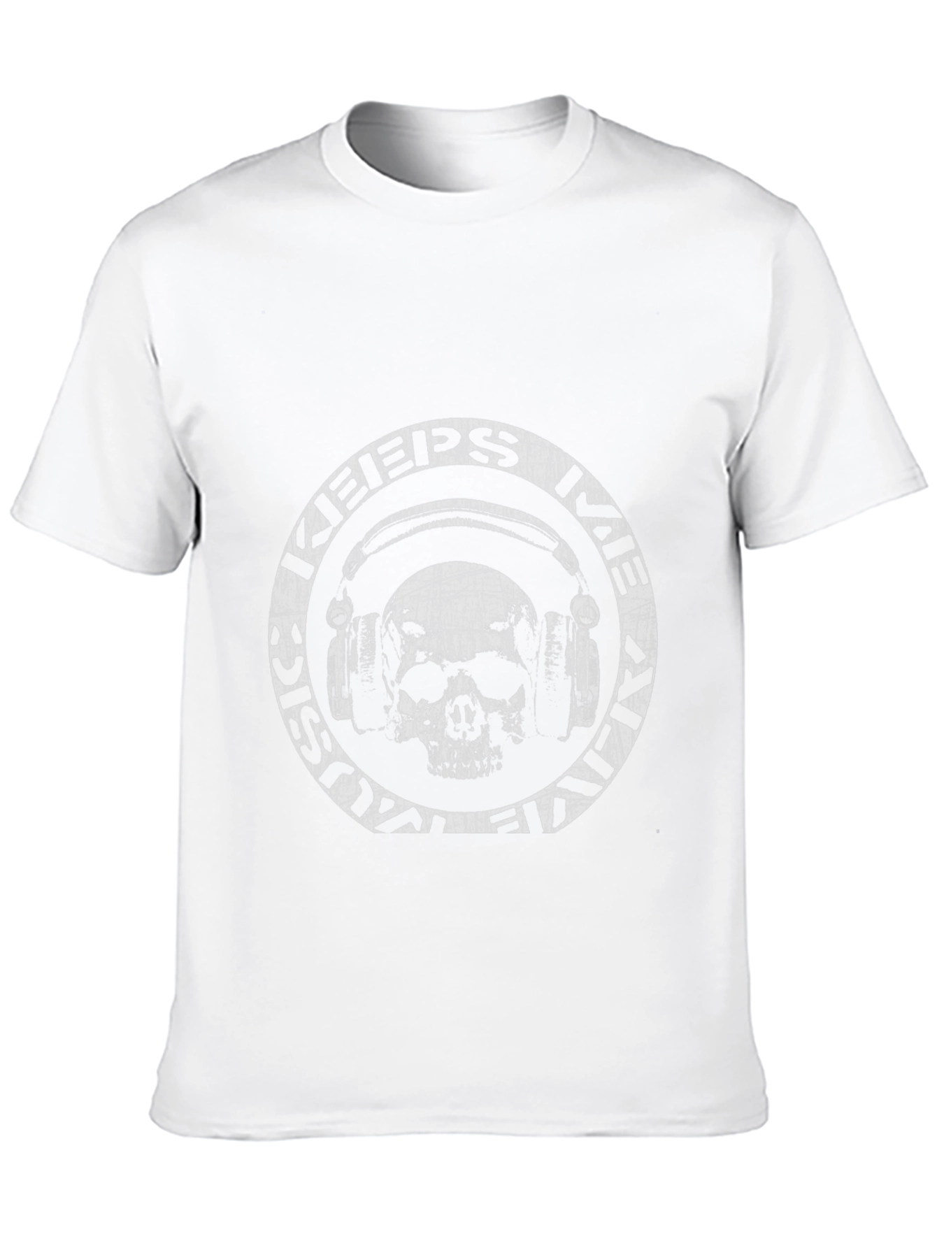 Skull Headphone Graphic Tee - Rock & Roll Style