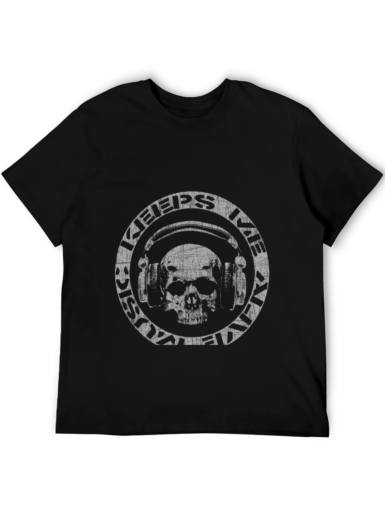 Skull Headphone Graphic Tee - Rock & Roll Style