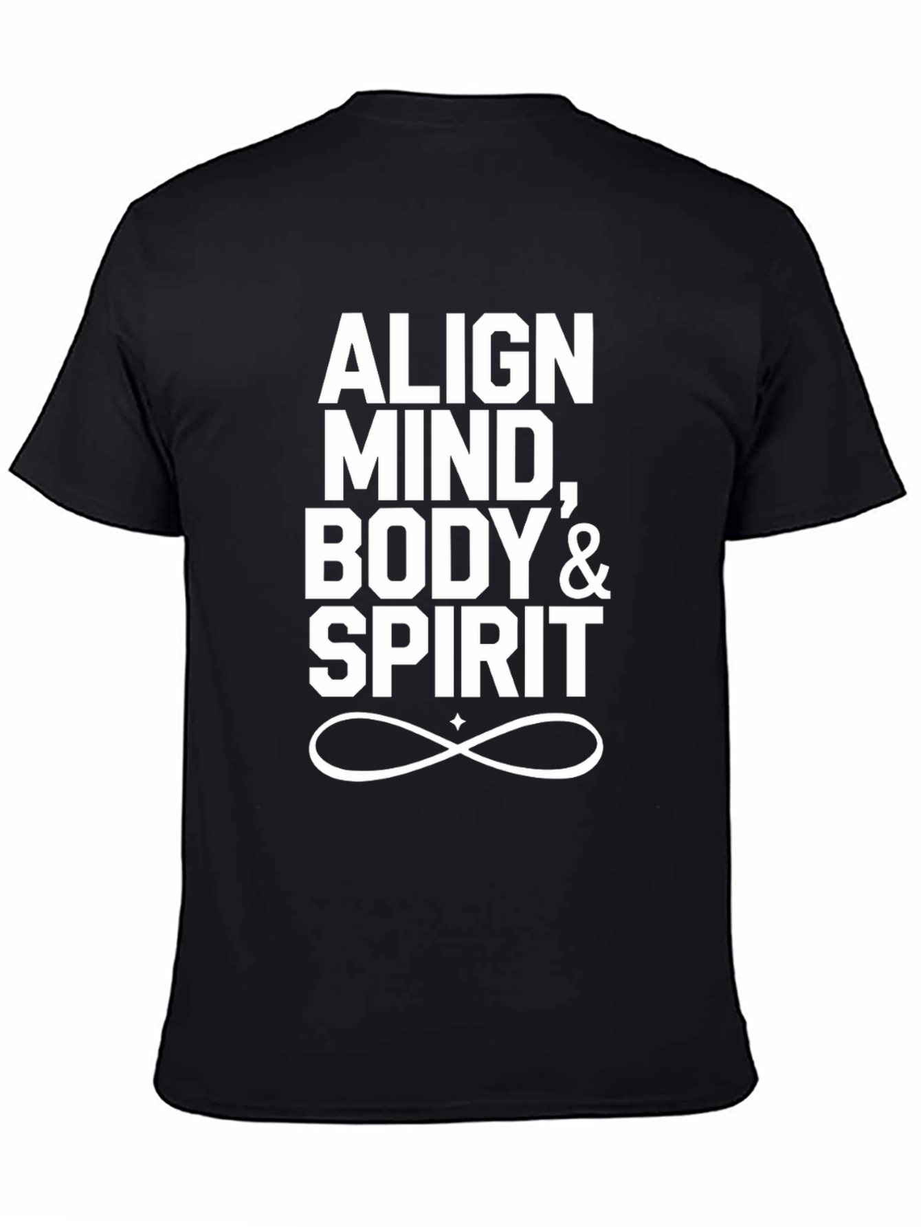 Align Mind Body Spirit Black T-Shirt