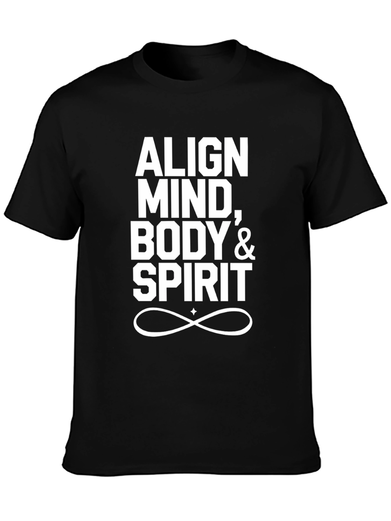 Align Mind Body Spirit Black T-Shirt