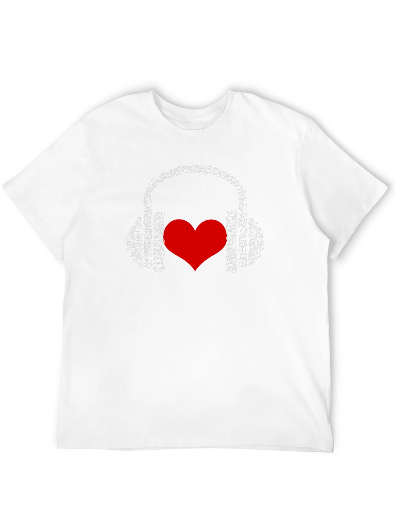 Music Lover T-Shirt - Headphones & Heart