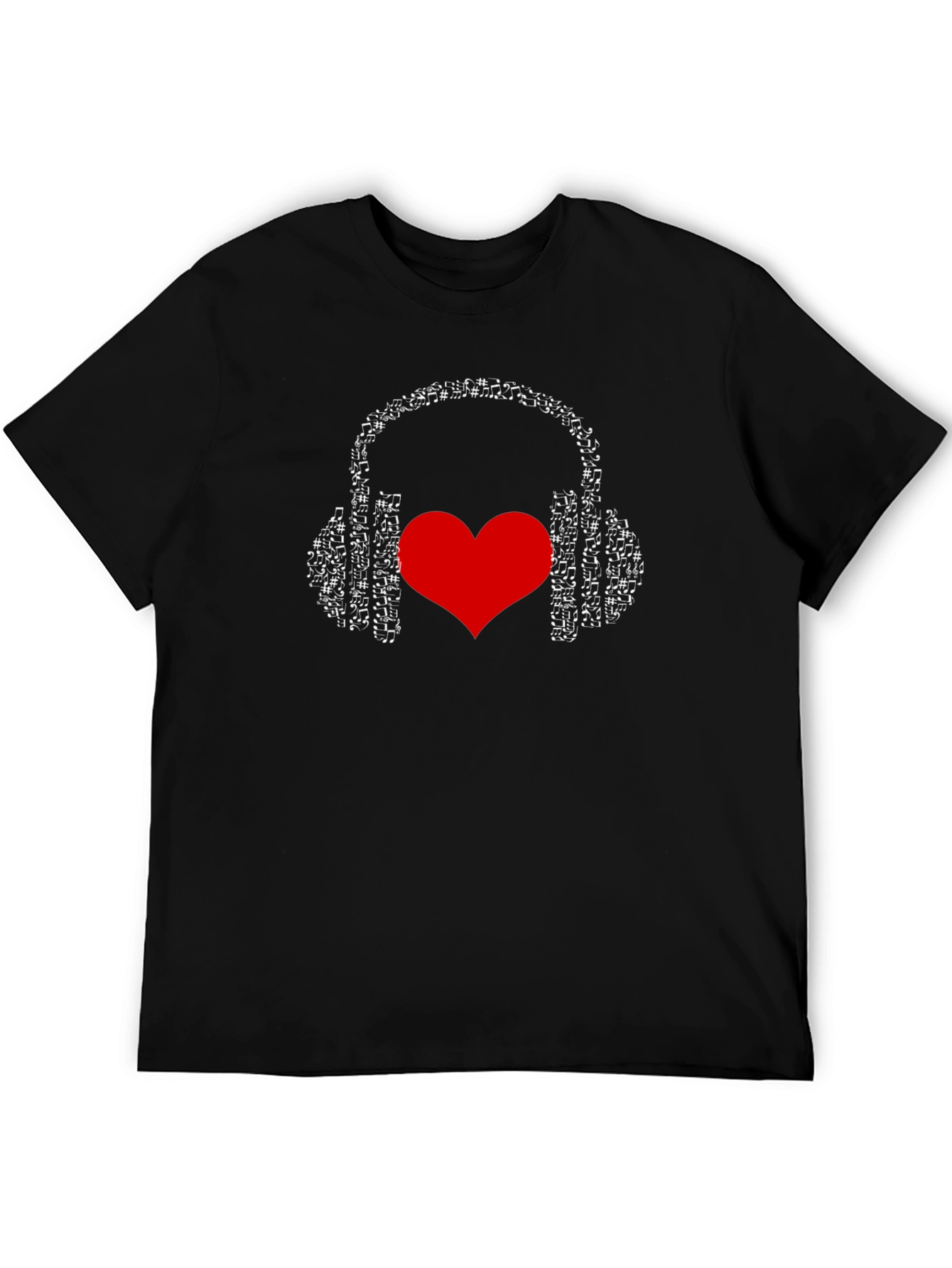 Music Lover T-Shirt - Headphones & Heart