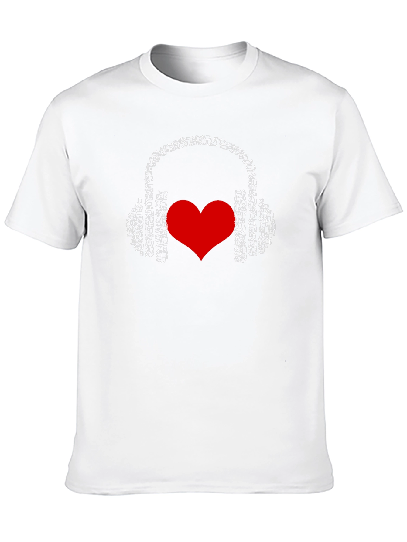 Music Lover T-Shirt - Headphones & Heart