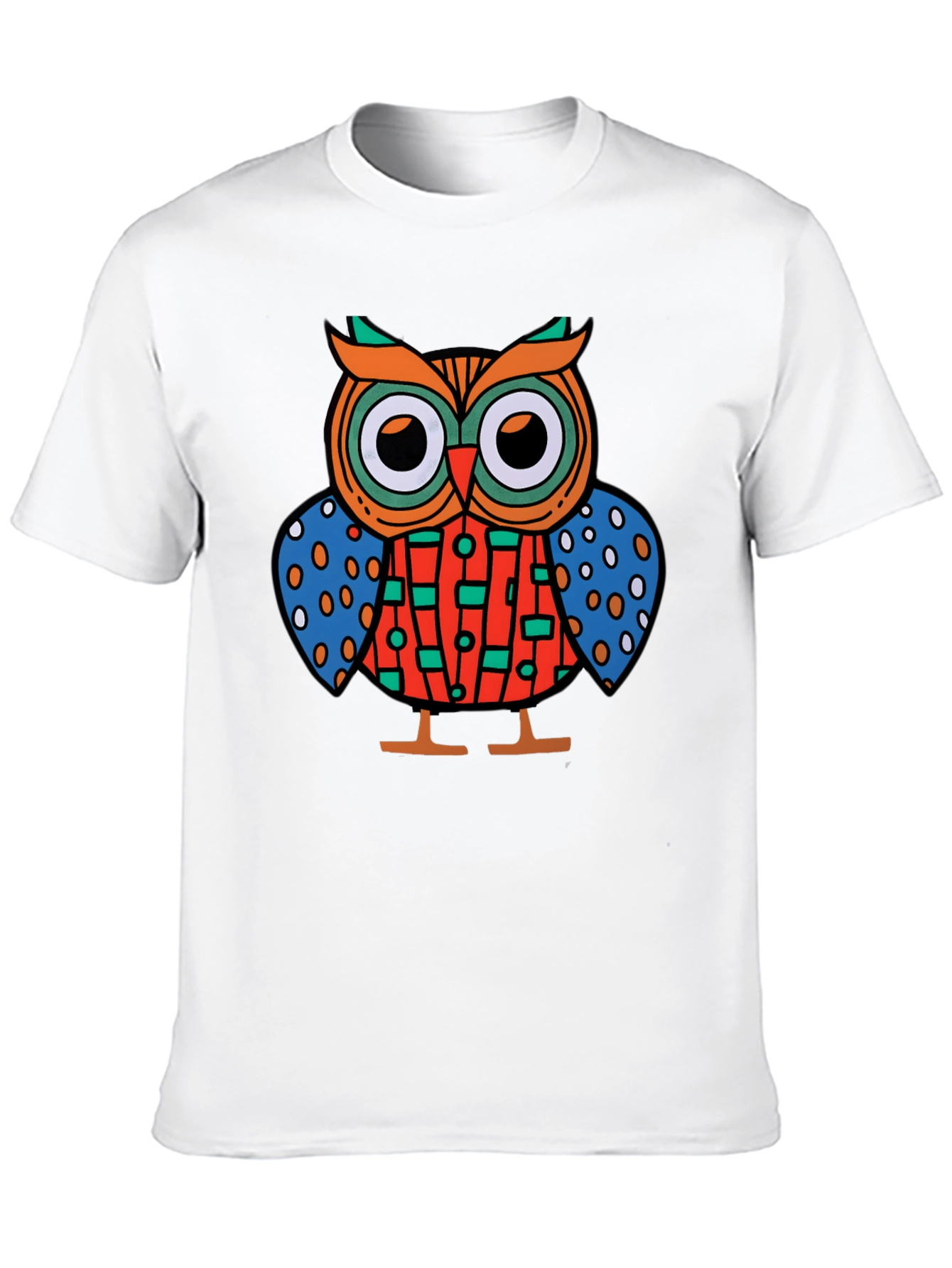 Funky Owl Graphic Tee - Mens Black T-Shirt